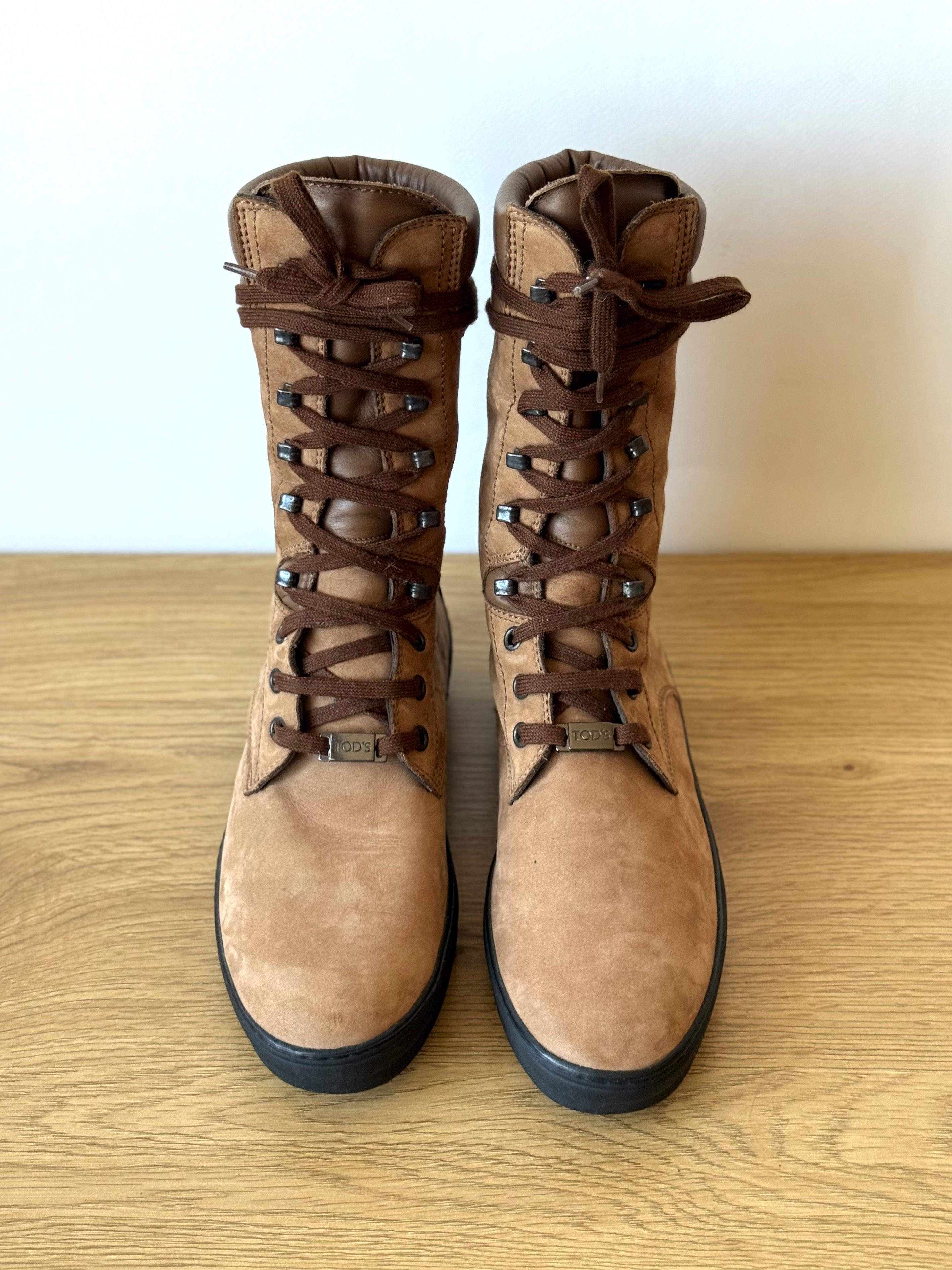 Tod's Tod's Mid Calf Brown Leather Lace Up Boots EU37 Size US 7 / IT 37 - 5 Thumbnail