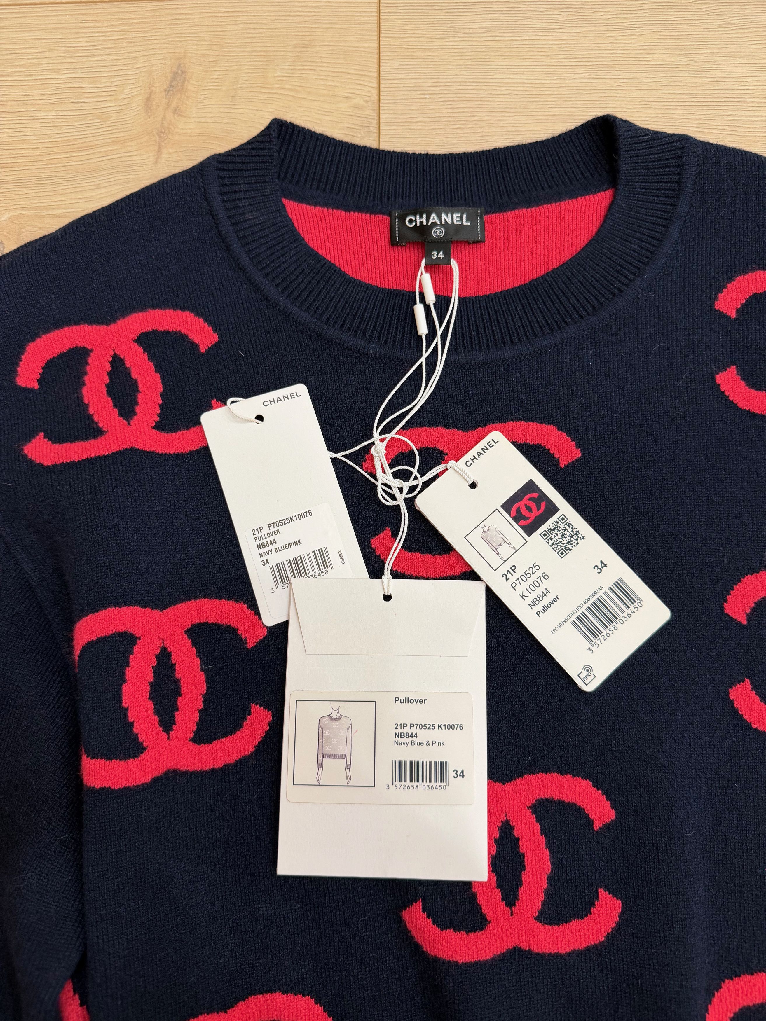 Chanel Chanel 21P Pink CC Logo Cashmere Jumper Pullover Sweater 34 Size XXS / US 00 / IT 34 - 9 Thumbnail