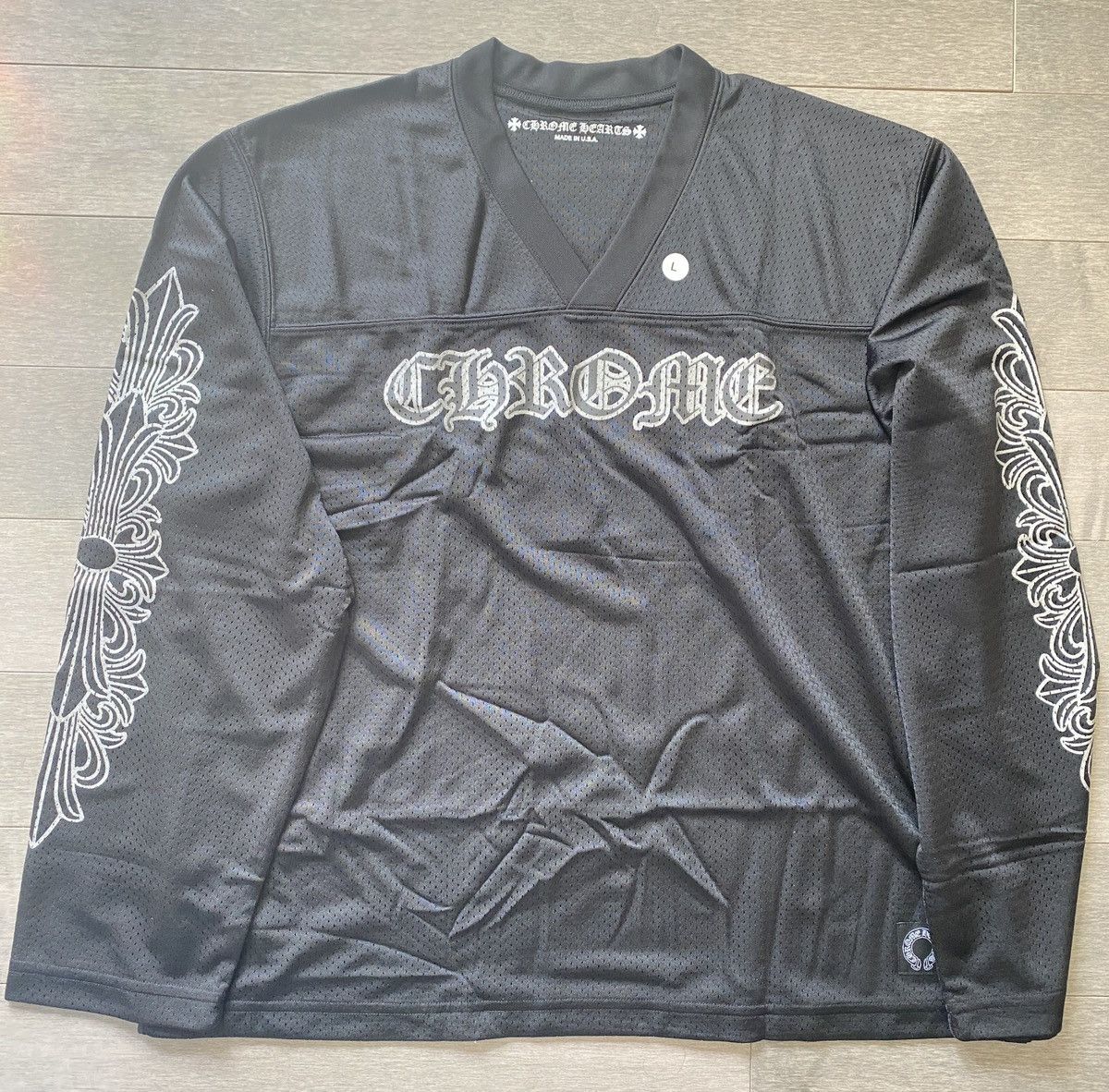 CHROME HEARTS CROSS PATCH HOCKEY JERSEY