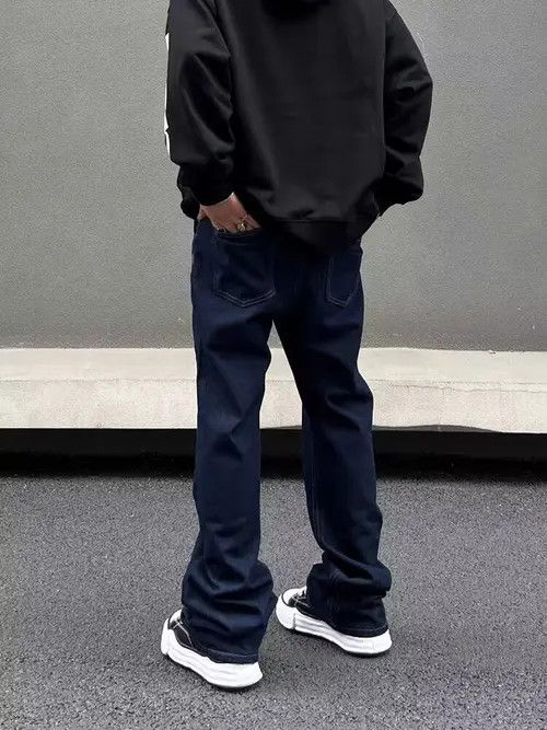 Japanese Brand × Jean High street star embroidered micro-flare straight jeans Size US 32 / EU 48 - 3 Thumbnail