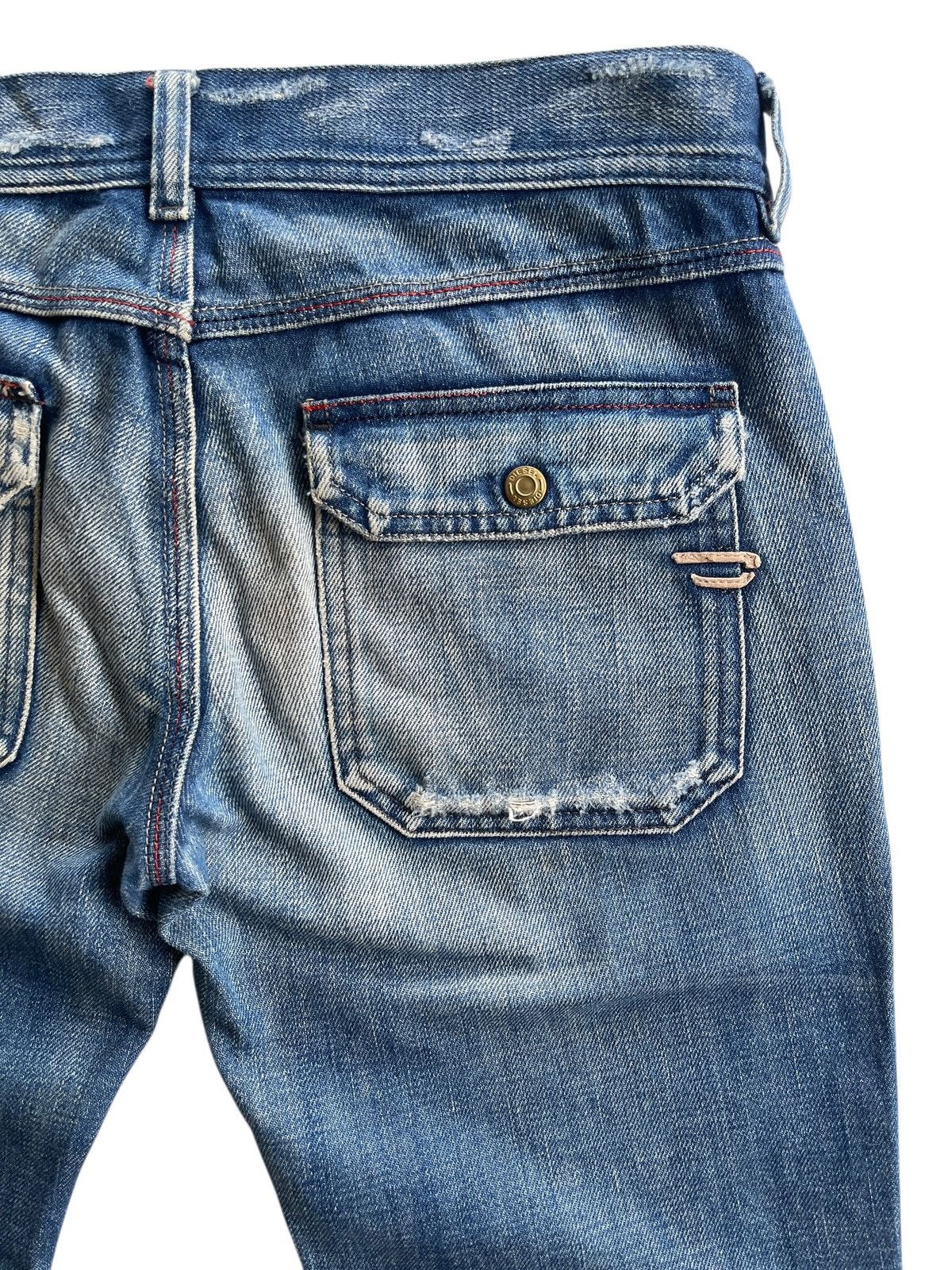 Diesel Diesel Distressed Flared Denim Size 29" - 8 Thumbnail