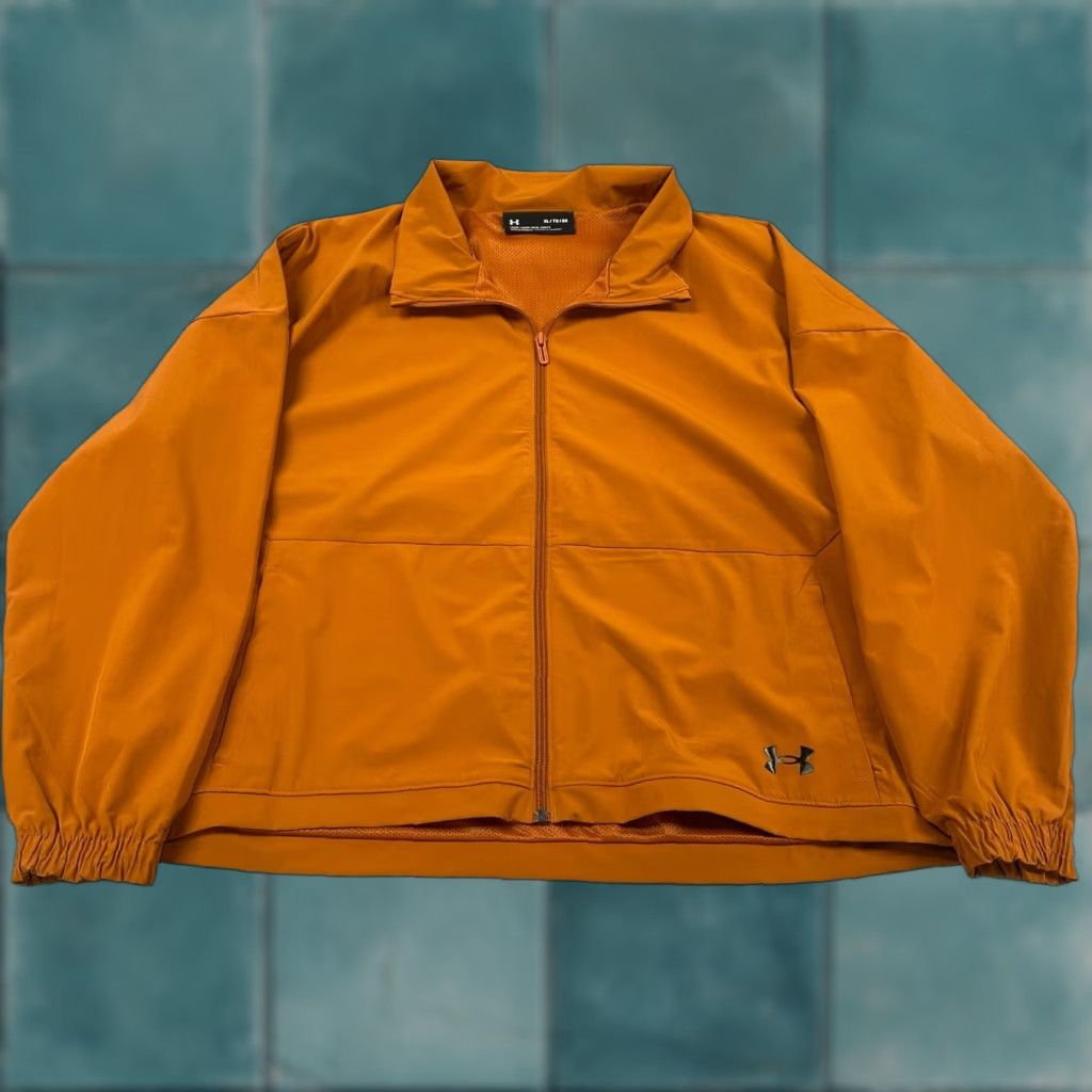Under Armour Under Armour Jacket XL Men Orange Black Full Zip Woven Waterproof Track Windbreaker Sports Outdoor Size US XL / EU 56 / 4 - 1 Thumbnail