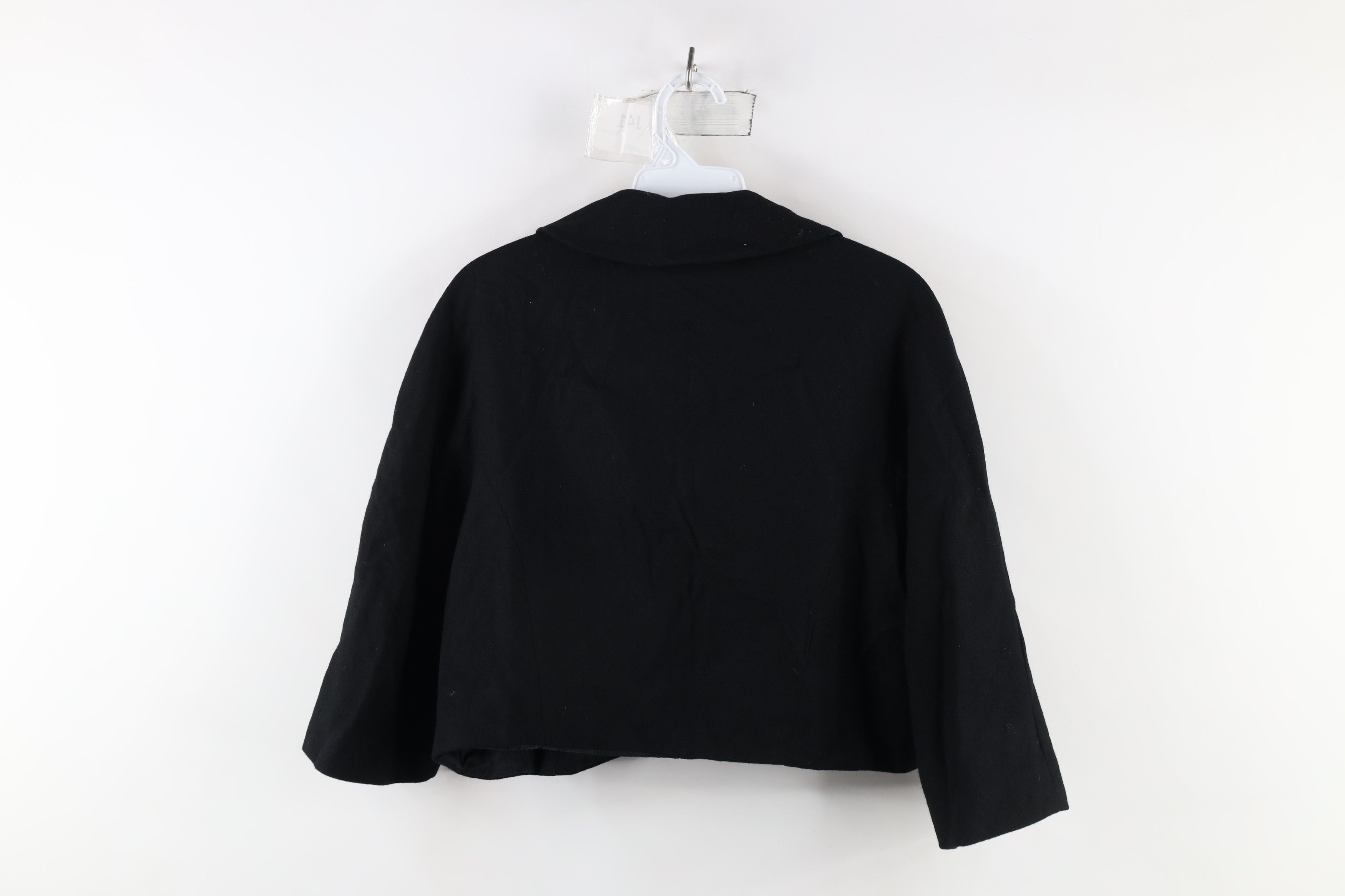 Vintage Vintage 50s Rockabilly Button Wool Cropped Blazer Jacket USA Size XXL / US 16-18 / IT 52-54 - 7 Thumbnail