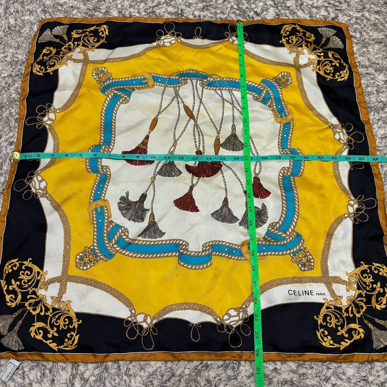 Celine Vintage Celine Silk Big Scarf Neckerchief Size ONE SIZE - 7 Thumbnail