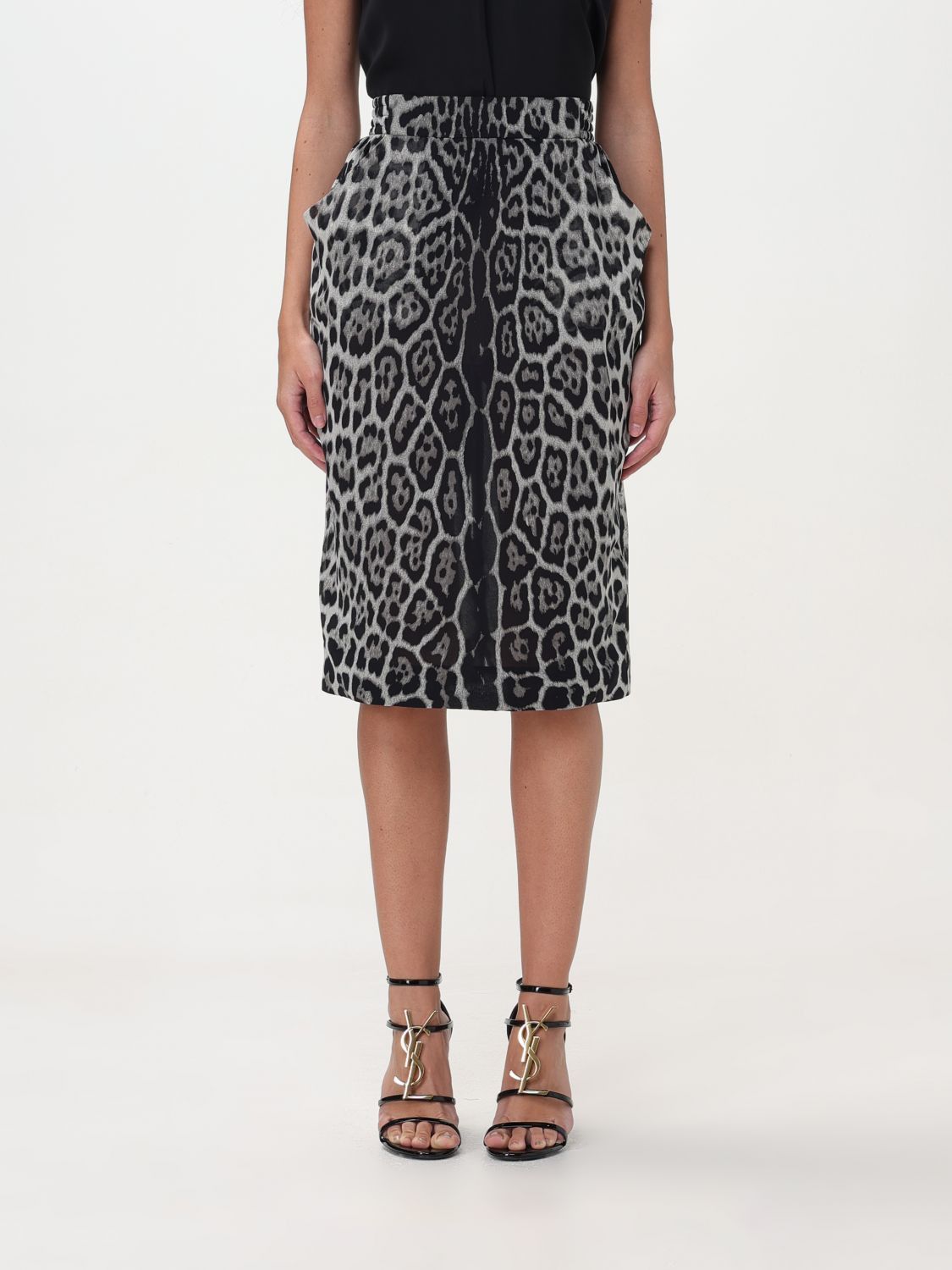 image of Saint Laurent Paris Saint Laurent Skirt Woman Black, Women's (Size 27)