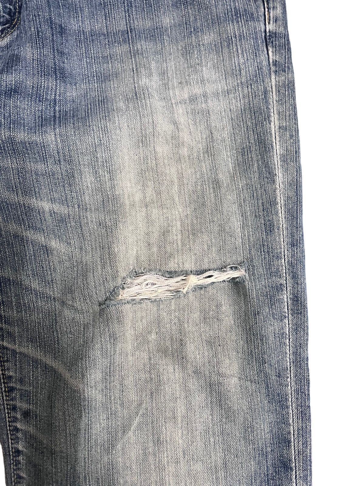 Jun Takahashi Vintage 90’s Uniqlo Baggy Distressed Style Denim Size US 33 - 4 Thumbnail