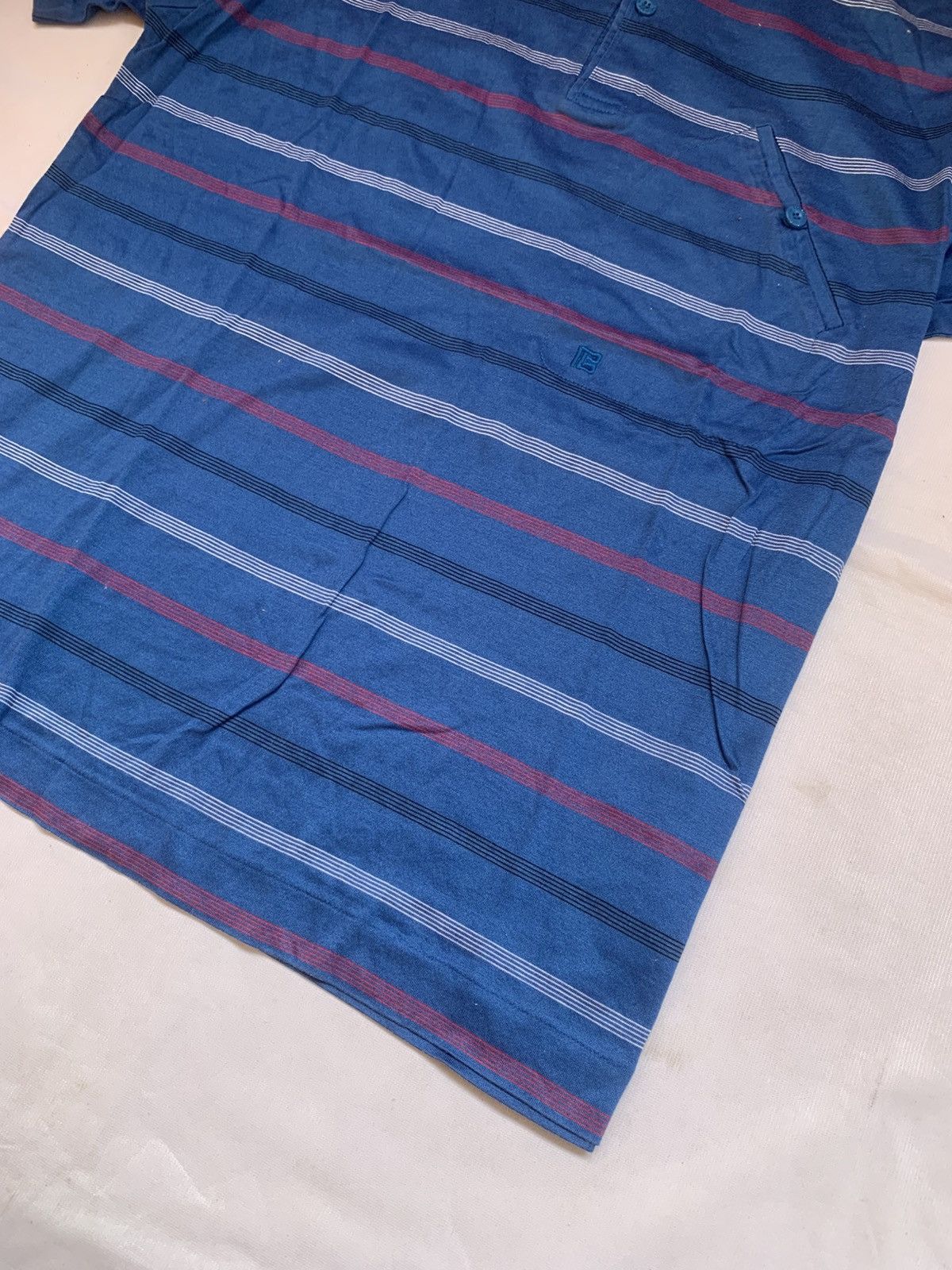 Balmain Vintage PIERRE BALMAIN Stripe Pocket Tee Shirt Size US M / EU 48-50 / 2 - 2 Thumbnail
