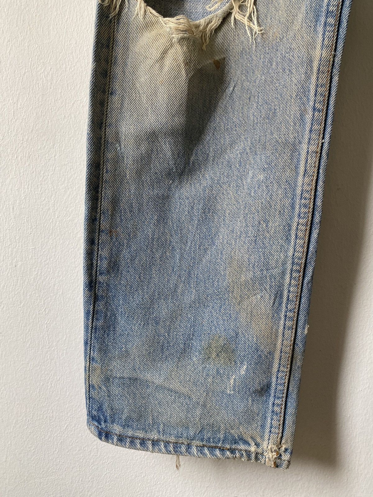 Levi's Vintage Levi’s 501 Top Button 524 Distressed Denim Size US 30 / EU 46 - 6 Thumbnail