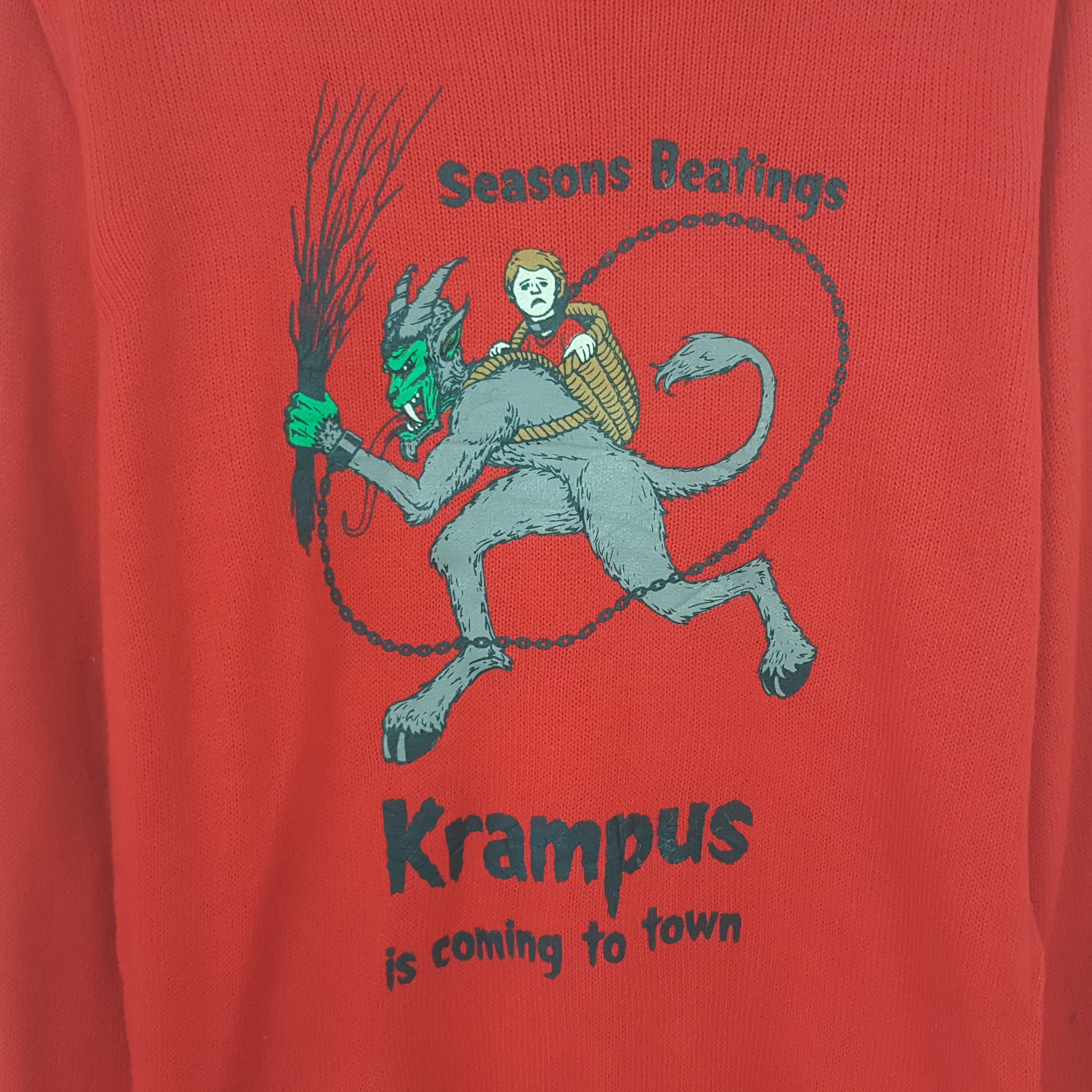 Designer Vintage Seasons Beatings Krampus Sweatshirt Size US M / EU 48-50 / 2 - 2 Thumbnail