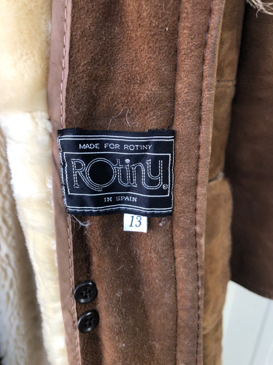 Leather Vintage Rotiny Faux Suede Fur Coat Made In Spain Size US M / EU 48-50 / 2 - 4 Thumbnail