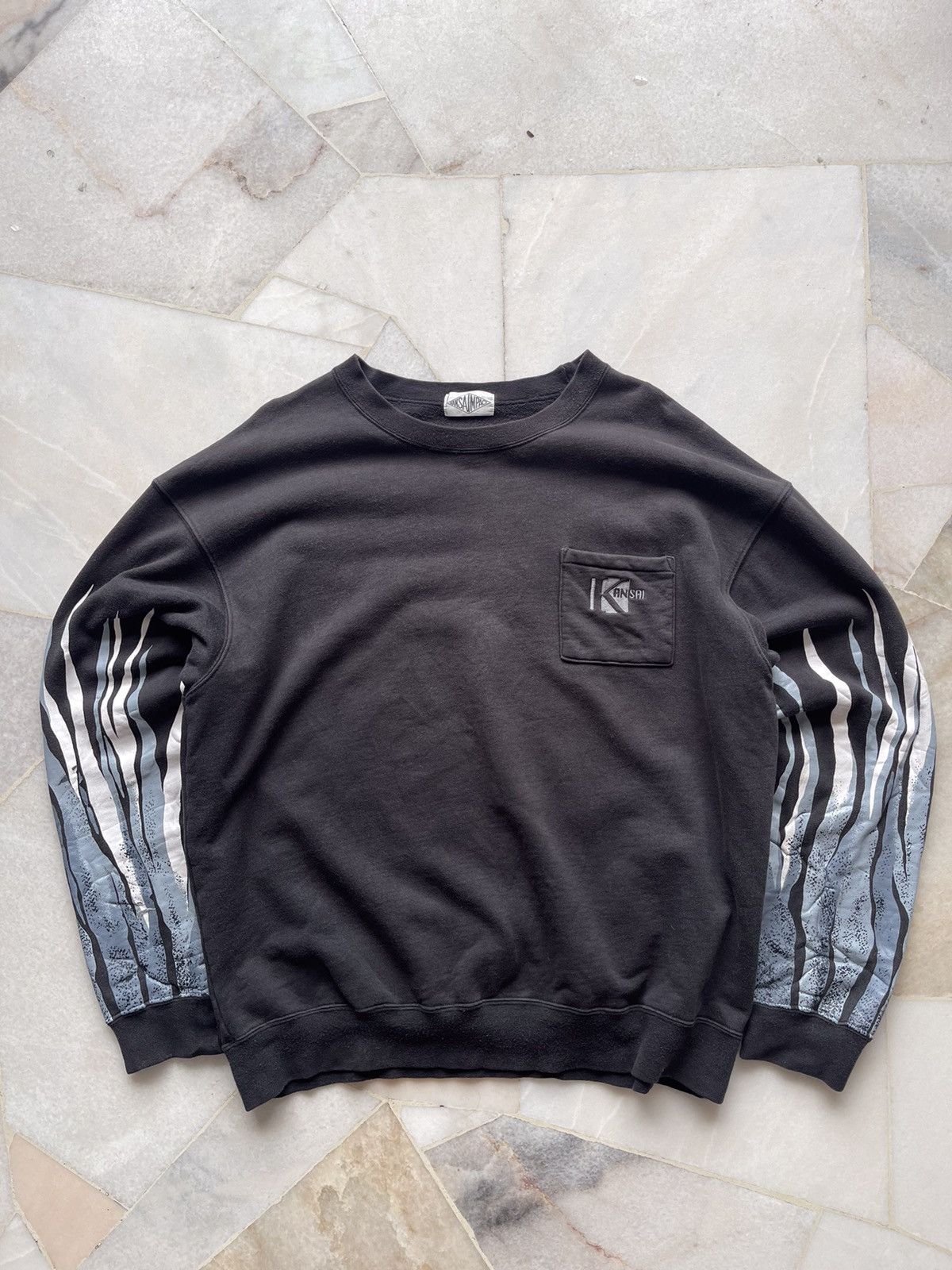 Designer × Japanese Brand × Kansai Yamamoto 90s Kansai Yamamoto Flame Sweatshirt Size US L / EU 52-54 / 3 - 10 Thumbnail