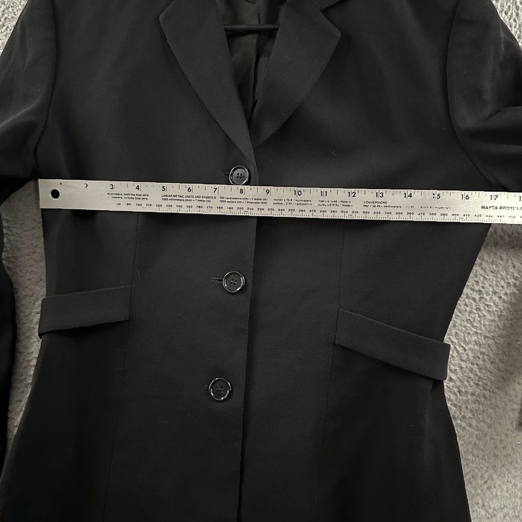 Ann Taylor Ann Taylor Blazer Womens Black Size 4 Wool Blend Button Front Lined Jacket Size S / US 4 / IT 40 - 5 Thumbnail