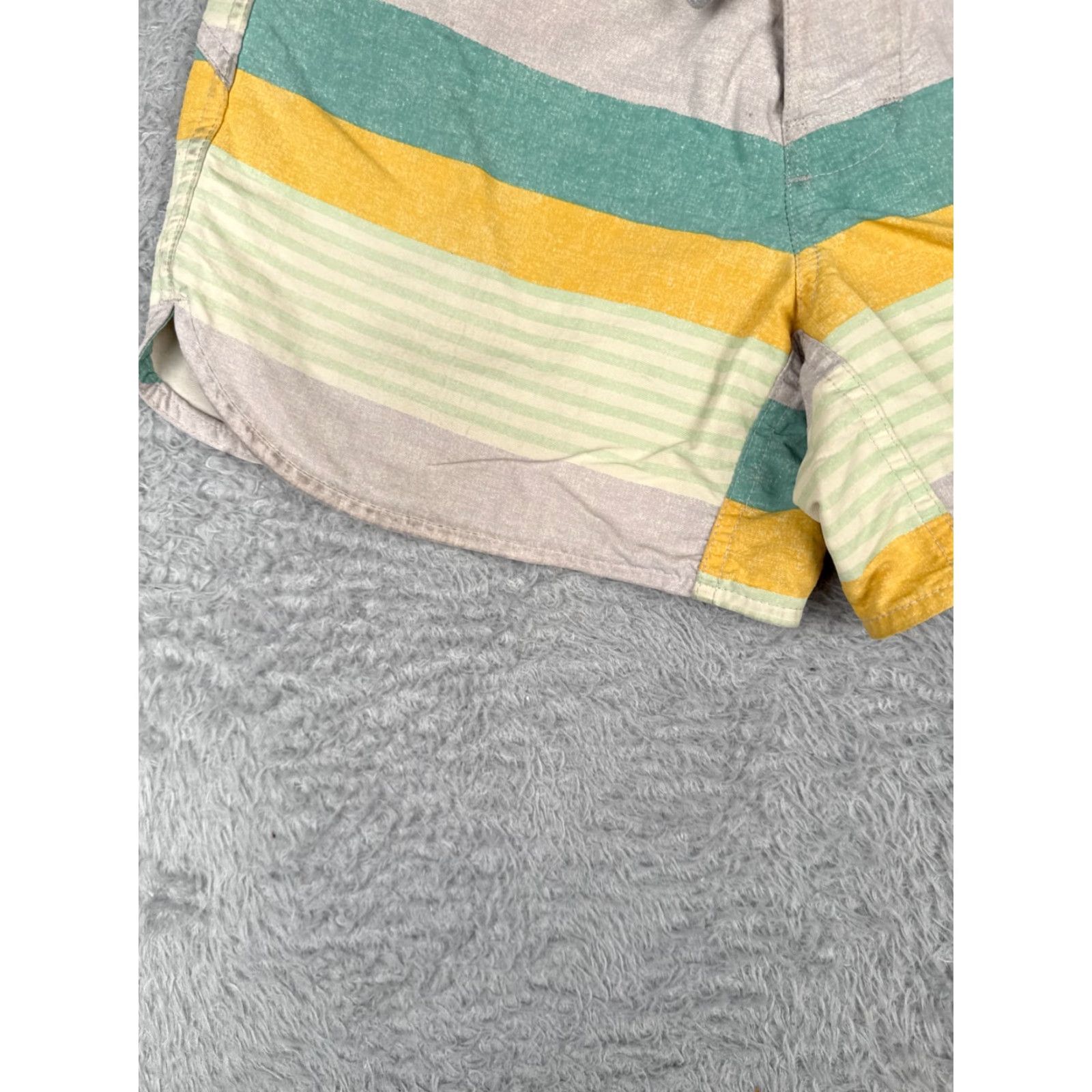 Patagonia Patagonia Womens Board Shorts Swim Trunks Green Stripe 5" Wavefarer Pockets 28x5 Nylon 100% Size ONE SIZE - 3 Thumbnail