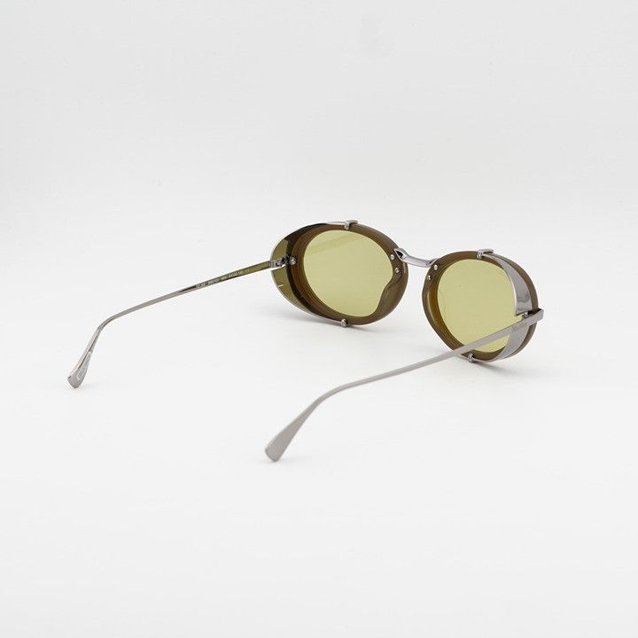 Max Mara Max Mara SELMA MM0103 96N Sunglasses Shiny Dark Green Oval Size ONE SIZE - 4 Thumbnail