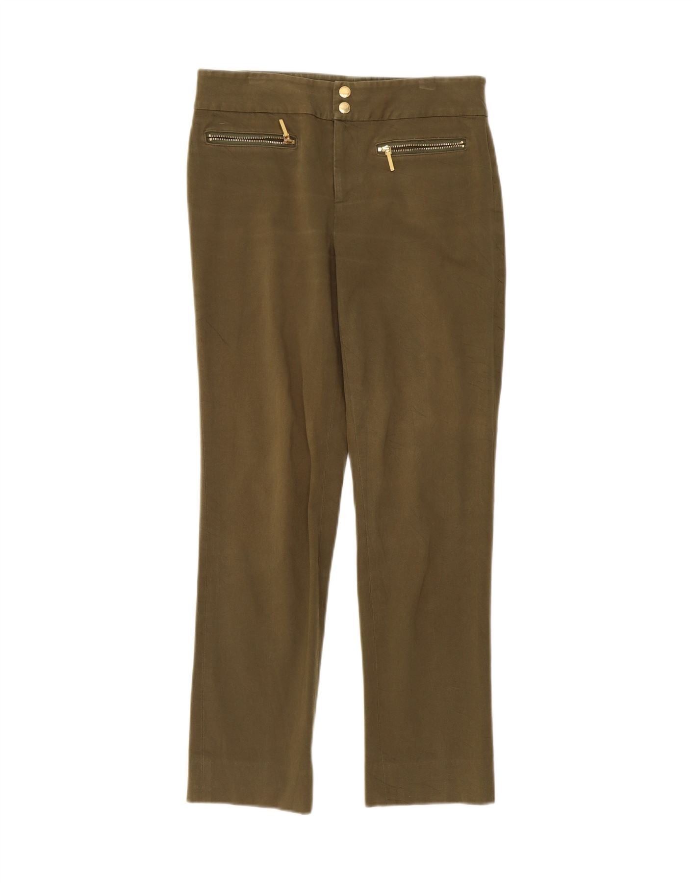 Ralph Lauren Womens Petite Casual Trousers US 4 Small W30 L28 Khaki Size 27" / US 4 / IT 40 - 1 Thumbnail