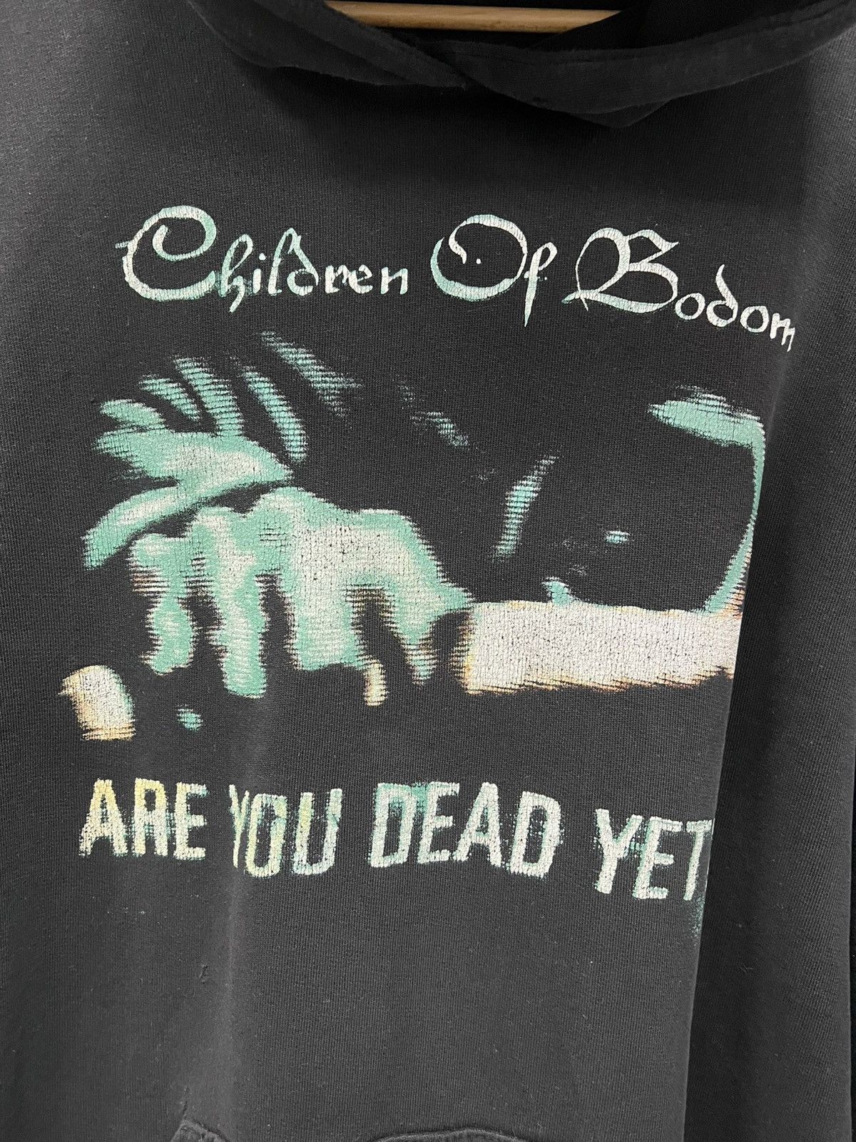 Band Tees × Vintage VINTAGE DISTRESSED FADED 2000s children of bodom boxy hoodie Size US L / EU 52-54 / 3 - 8 Thumbnail