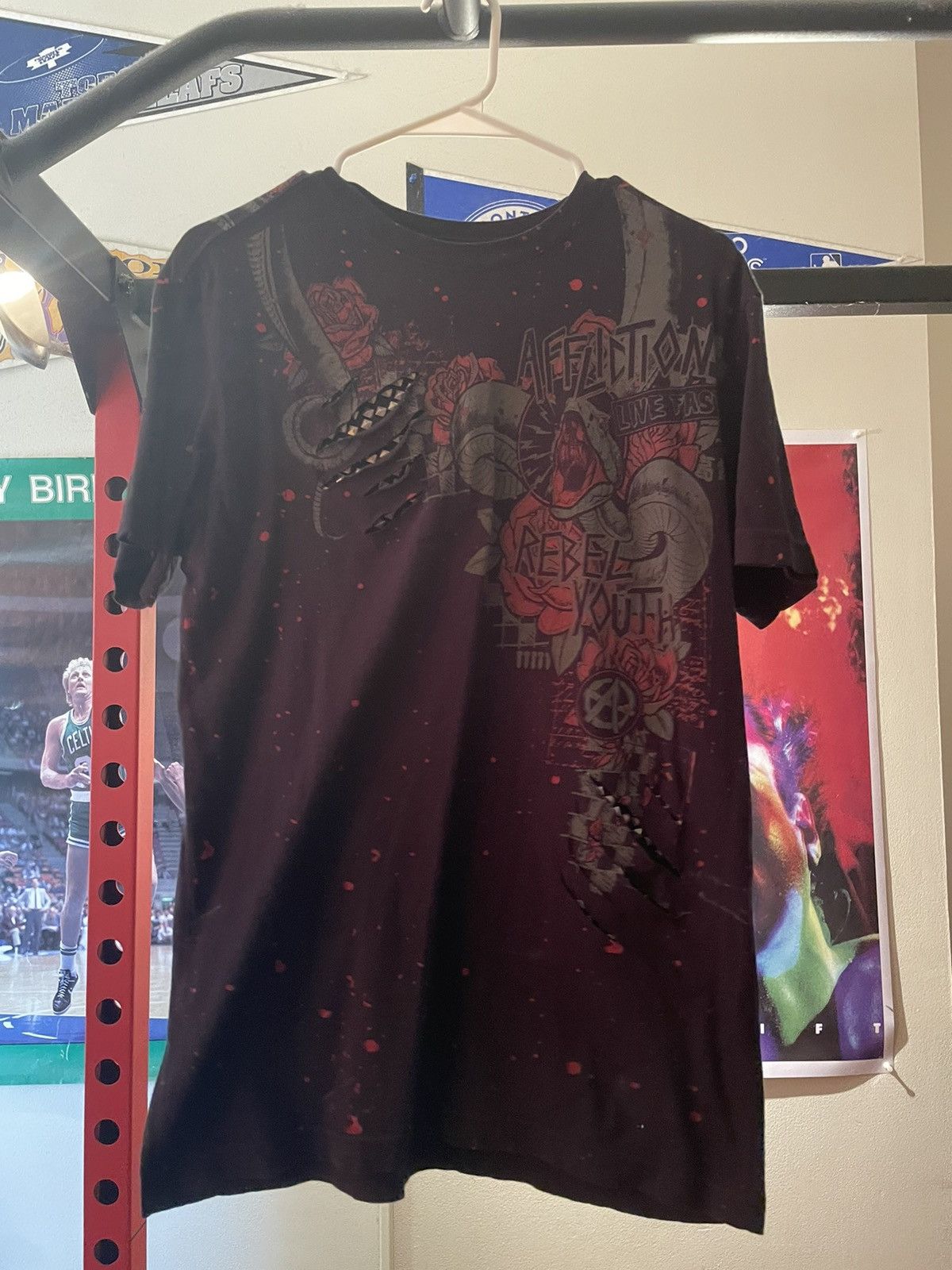 Affliction × Drain Gang × Haunted Mound AFFLICTION Limited Distressed Tee Size US S / EU 44-46 / 1 - 1 Thumbnail