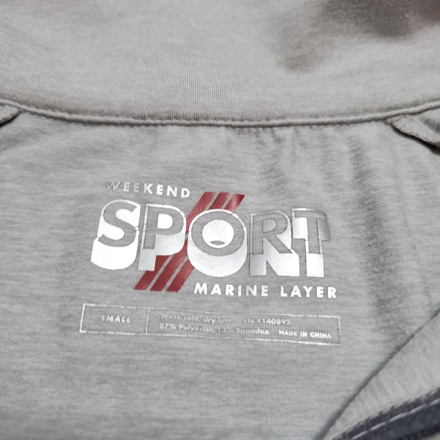 Marine Layer VINTAGE Marine Layer Sweatshirt Raglan 1/4 Zip Women S Gray Rainbow Trim Pullover Long Sleeve Mock Neck Pockets Moisture Wicking 4 Way Stretch Size S / US 4 / IT 40 - 3 Thumbnail