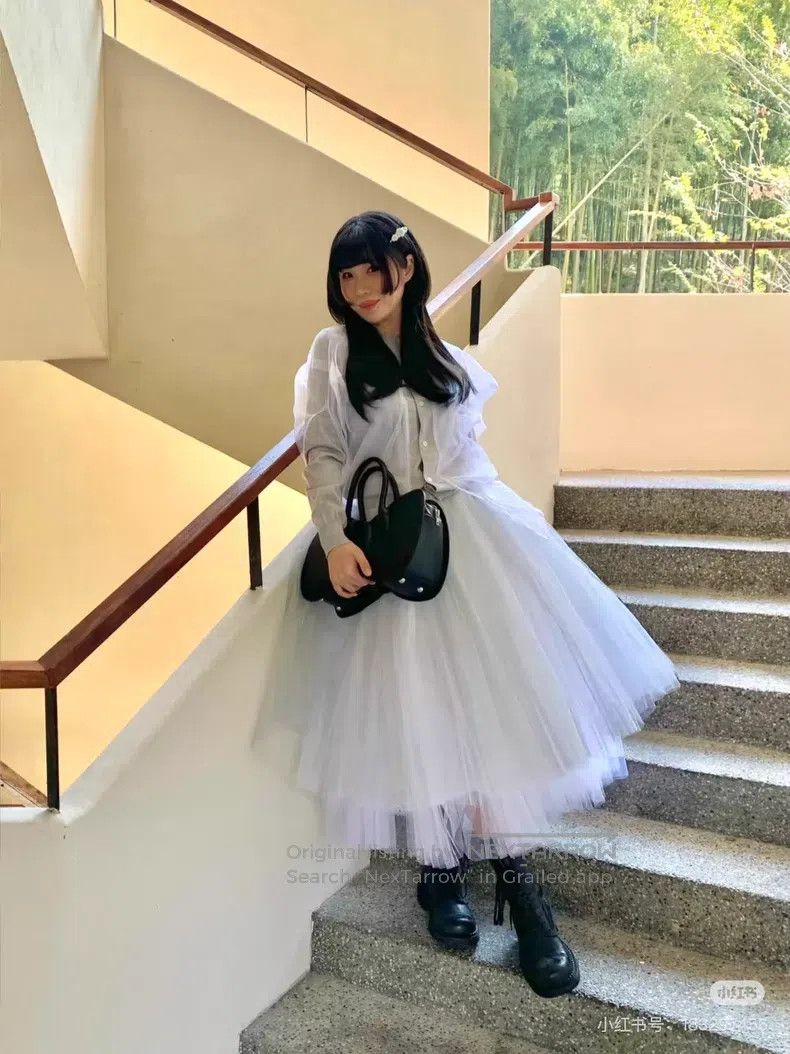 Comme des Garcons Comme Des Garcons size S White tulle skirt Size 24" / US 00 / IT 34 - 3 Thumbnail