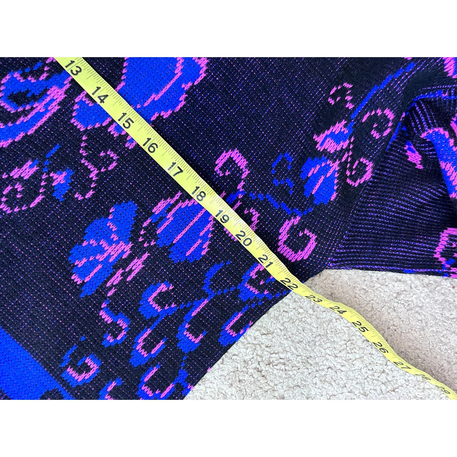 Vintage Women's Vintage Purple and Black Sweater M Size M / US 6-8 / IT 42-44 - 5 Thumbnail