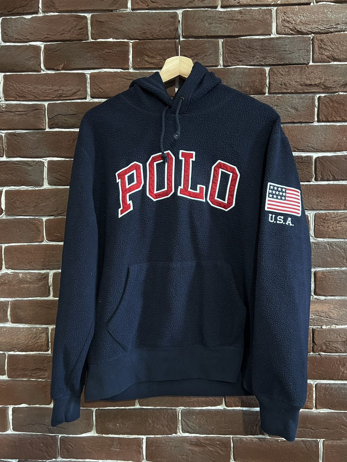 Polo Ralph Lauren Rare Polo Ralph Lauren Sherpa USA Hoodie Hype Streetwear m Size US M / EU 48-50 / 2 - 1 Thumbnail