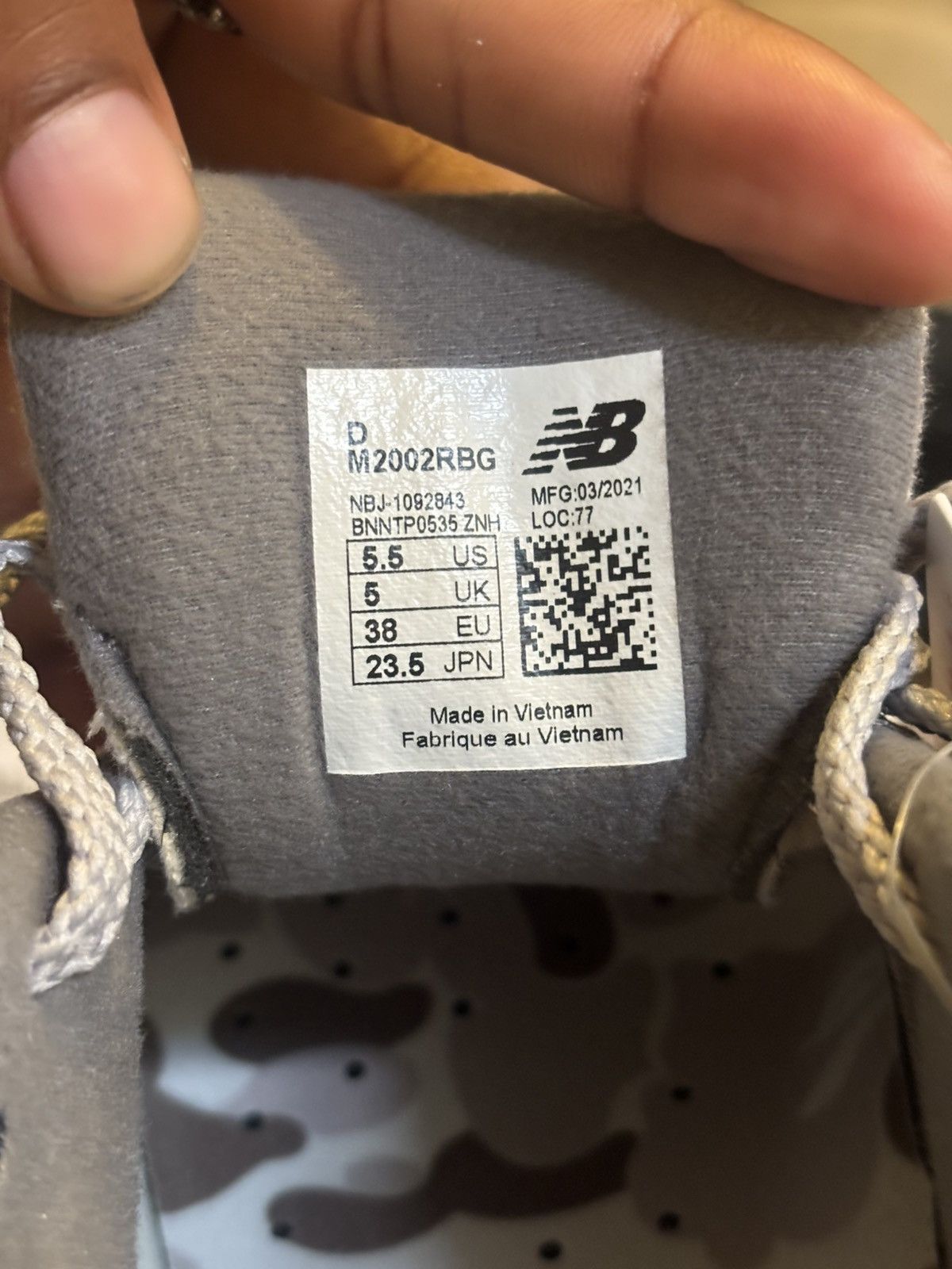 Bape × New Balance Bape x New Balance 2002R 'Grey' Size US 5.5 / EU 38 - 14 Thumbnail