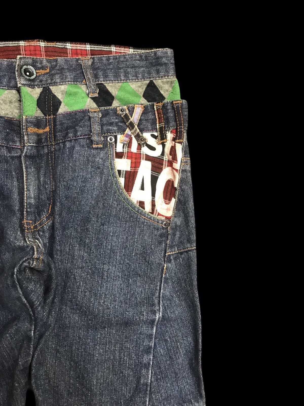 Japanese Brand 💥DOUBLE WAIST💥BS RAW Seditionaries Twisted Leg Denim F84 Size US 30 / EU 46 - 2 Thumbnail