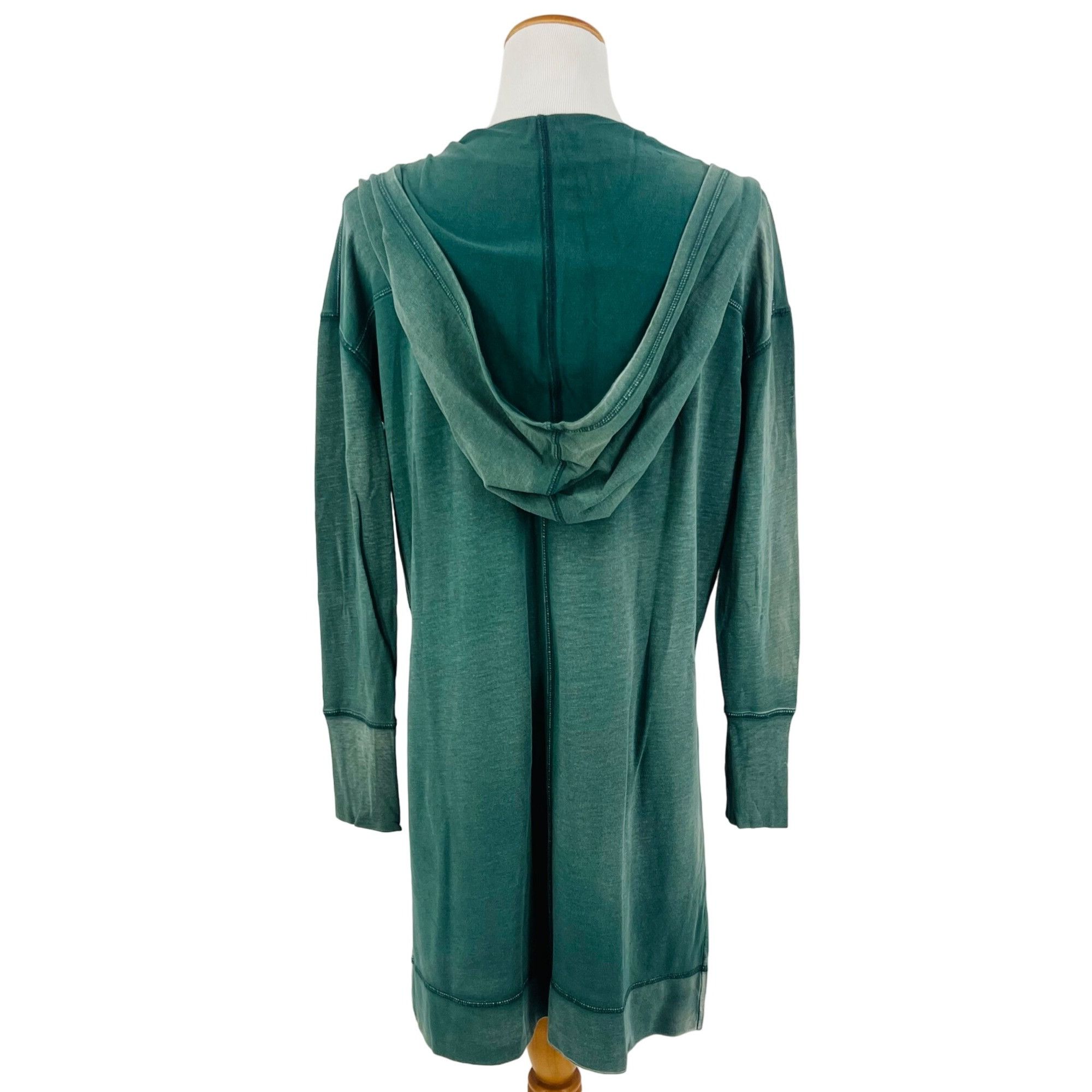 Free People RARE Free People Distressed Green V-Neck Hooded Tunic S | Bo Size S / US 4 / IT 40 - 8 Thumbnail