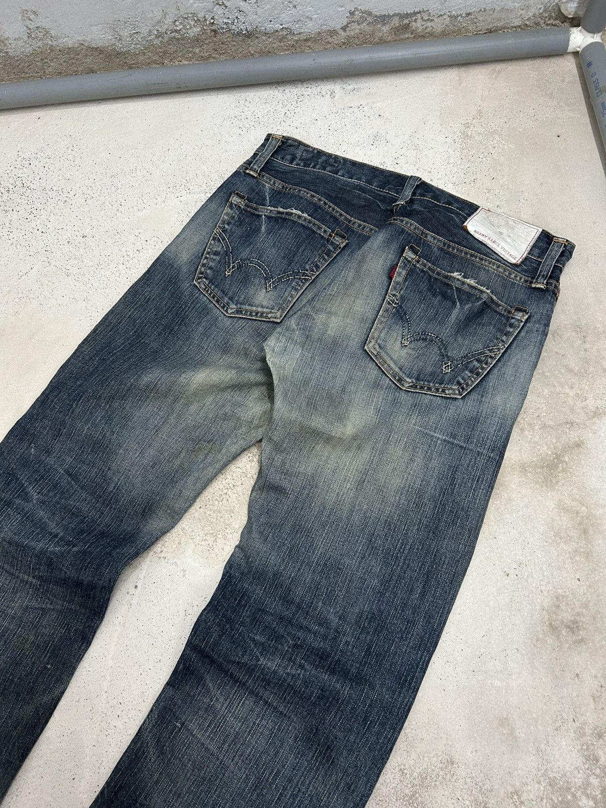 Edwin Edwin 503 Rebel Vintage Japan Washed Denim Whisker Straight Size US 34 / EU 50 - 10 Thumbnail