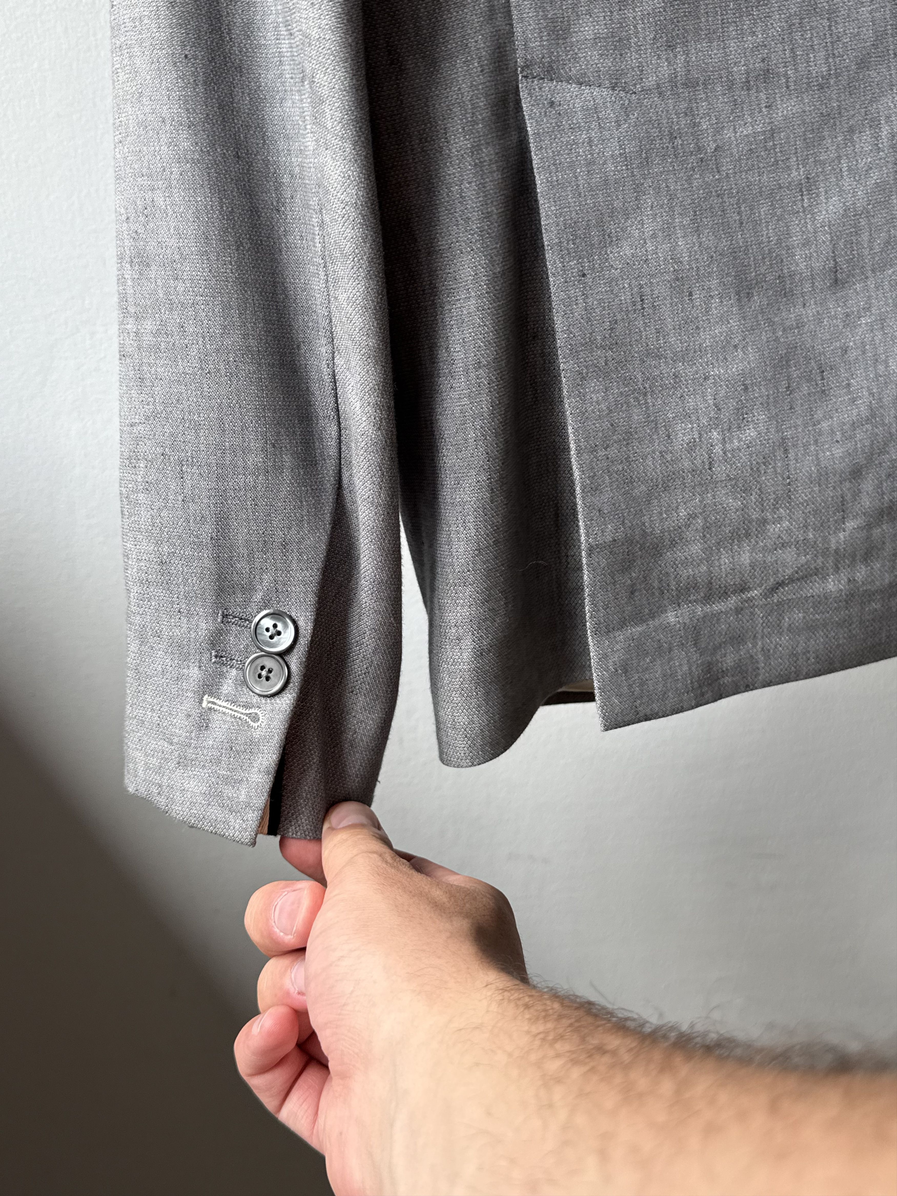 Gant Rugger Gant Rugger Linen/Wool Grey Melange Sport Blazer Coat Jacket Size 44R - 7 Thumbnail