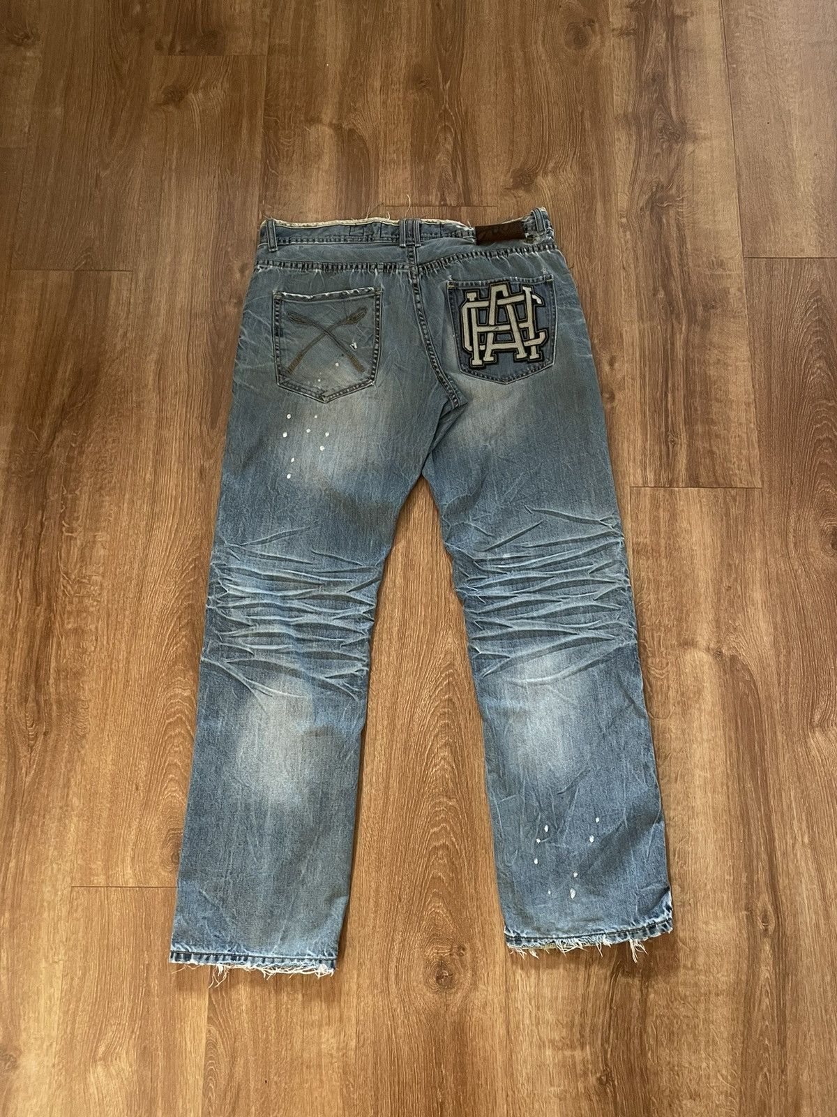 AKOO Crazy Y2K Akoo Ed Hardy/JNCO Type Light Jeans Size US 36 / EU 52 - 1 Thumbnail