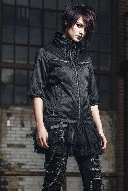BUFFALO BOBS 🔥🔥 Buffalo Bobs Gothic Punk Multi-Zip Utility Jacket Size S / US 4 / IT 40 - 1 Thumbnail