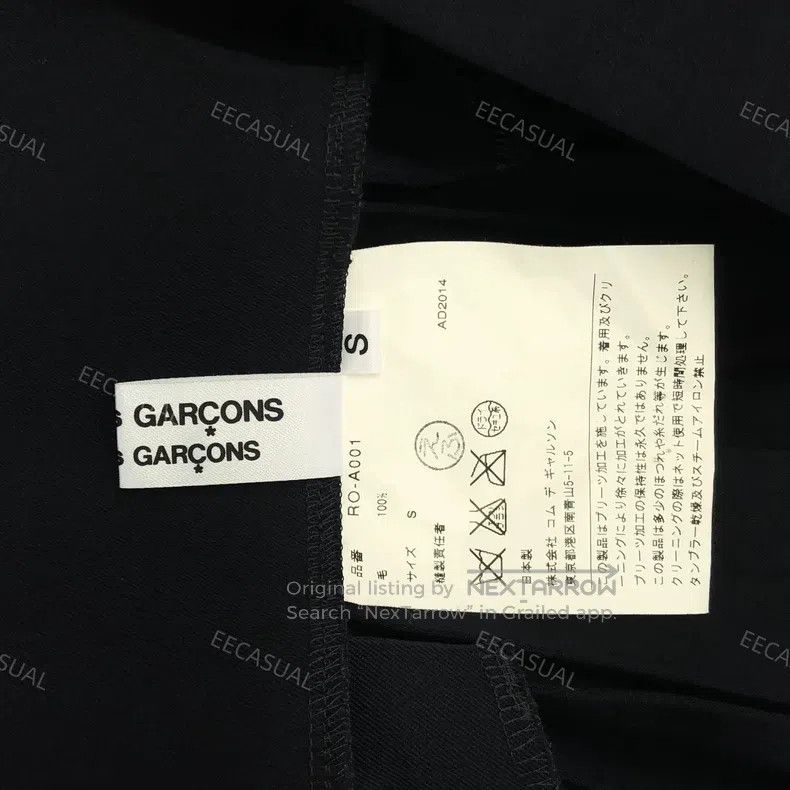 Comme des Garcons Comme Des Garcons Navy blue wool pleated halter long skirt Size S / US 4 / IT 40 - 7 Thumbnail