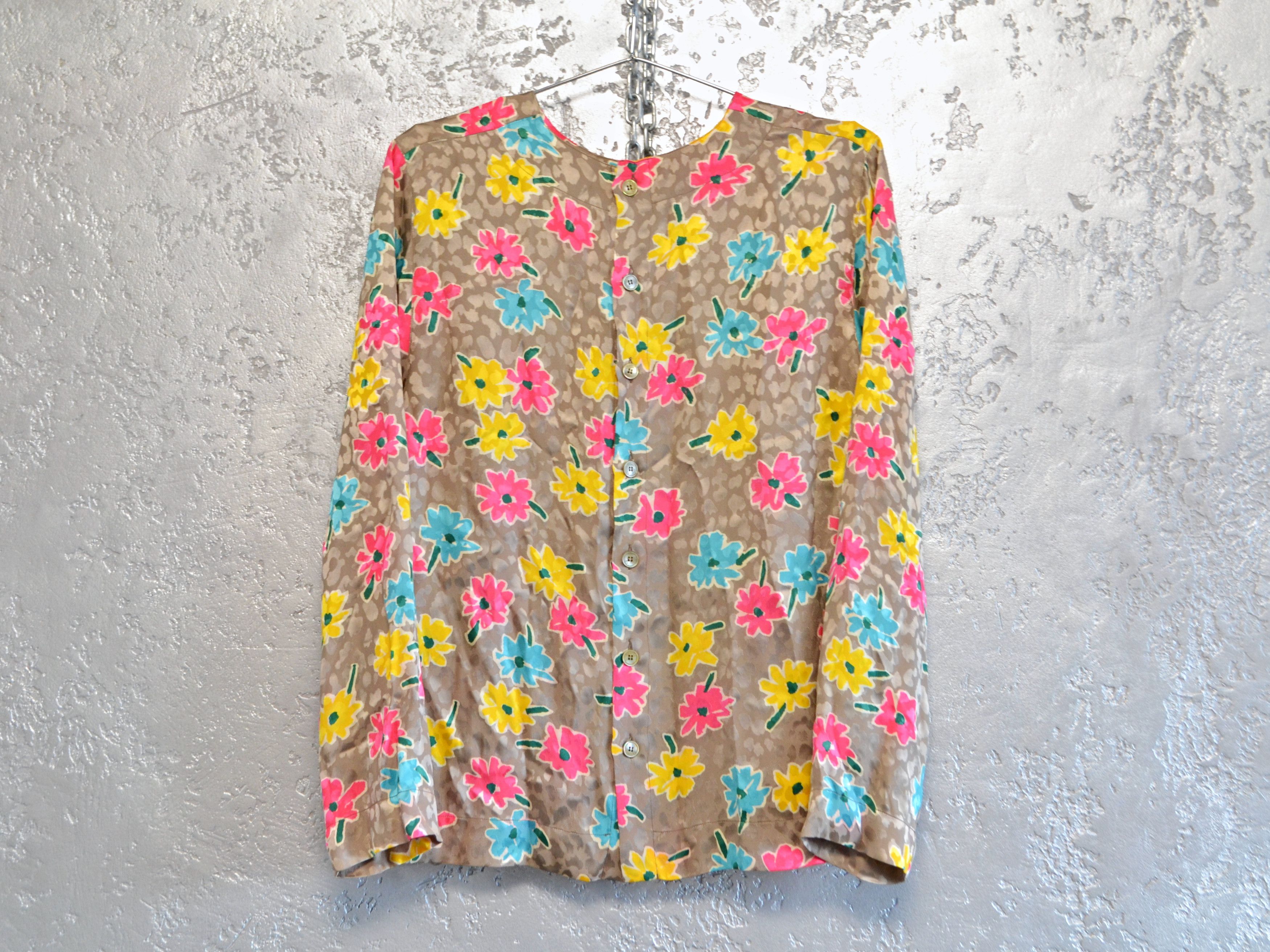 Celine CELINE Floral Print Silk Shirt Multicolor Womens Size M / US 6-8 / IT 42-44 - 1 Thumbnail