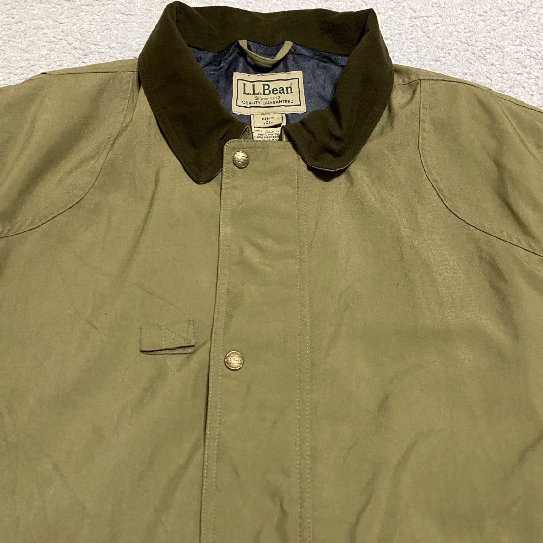 Vintage VINTAGE L.L. Bean Mens XLT Jacket Brown Field Coat Corduroy Collar Convertible Trench Size US XL / EU 56 / 4 - 5 Thumbnail