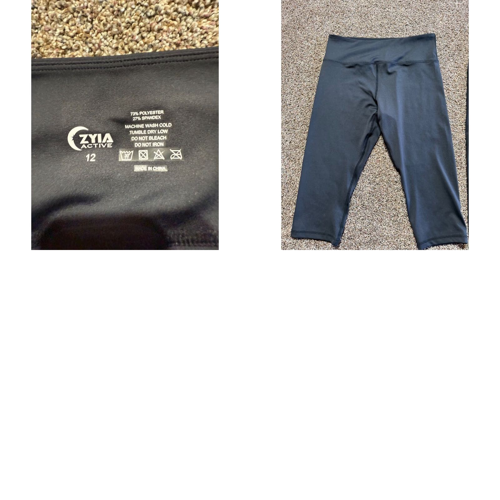 Vintage Zyia Women's Leggings XL Black Capri & Lounge Pants Lot Of 2 - Regular Size 12 Size 40" / US 18 - 10 Thumbnail