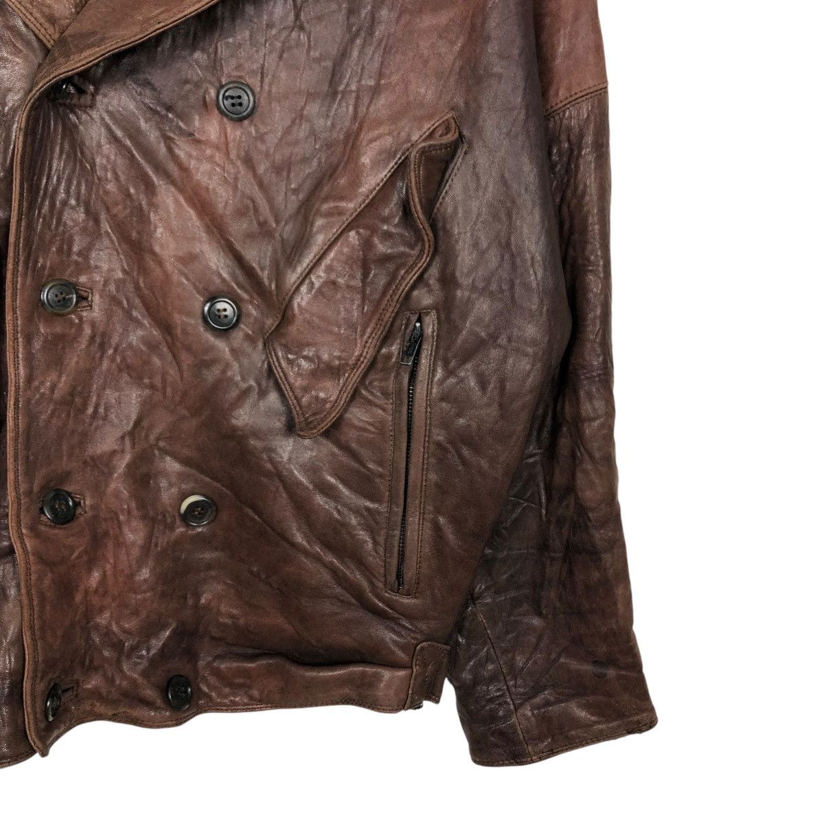 Japanese Brand 🔥VTG BIKER LEATHER JACKET GICOLL FUR COLLAR 14th ADDICTION Size US M / EU 48-50 / 2 - 7 Thumbnail