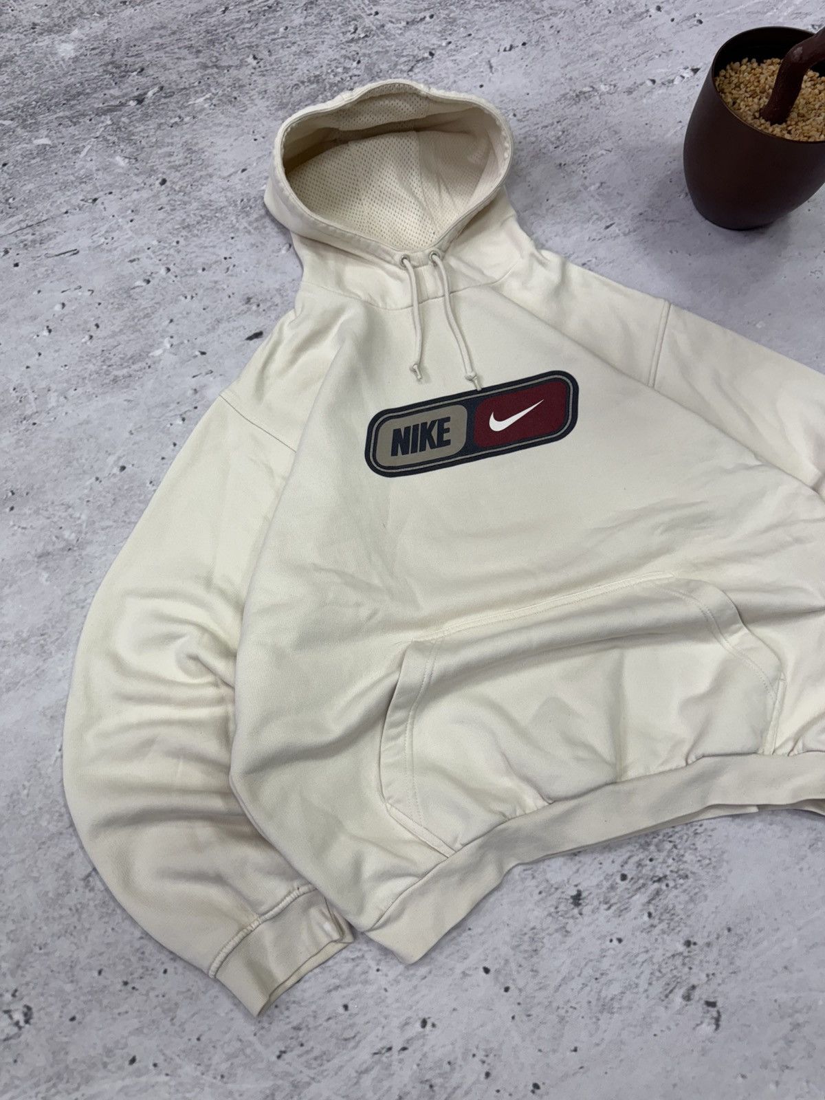 Nike × Vintage NIKE VINTAGE 00s y2k OVERSIZE BAGGY HOODIE CENTER LOGO Size US L / EU 52-54 / 3 - 2 Thumbnail
