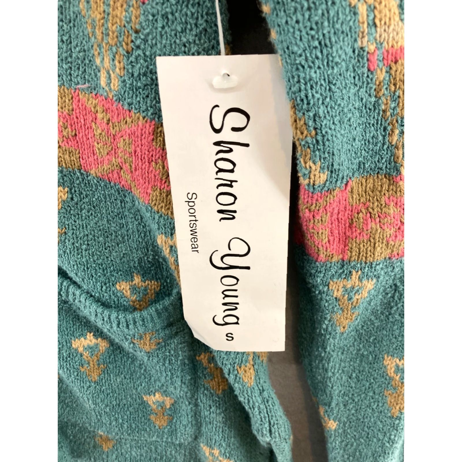 Vintage VINTAGE Sharon Young Sweater Cardigan Womens Small Southwestern Geometric Knit V-Neck Western Cowgirl All Seasons Mens/Womens? Size S / US 4 / IT 40 - 5 Thumbnail