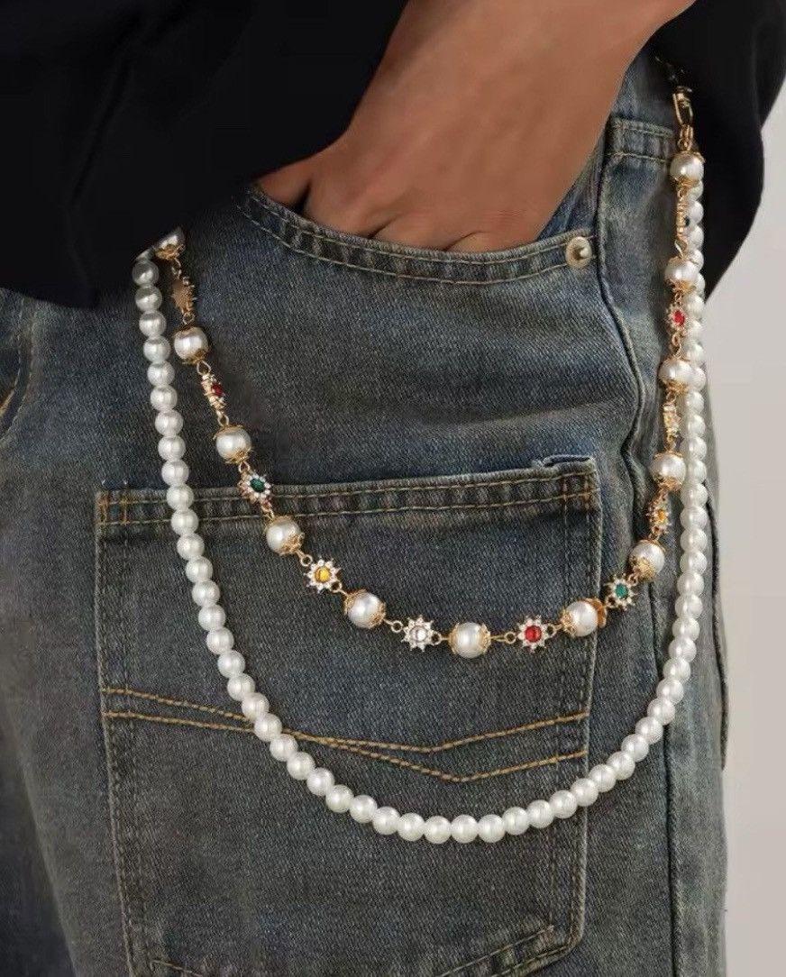 Other Exquisite Imitation Pearl Keychain Wallet Belt Chain Size ONE SIZE - 2 Thumbnail