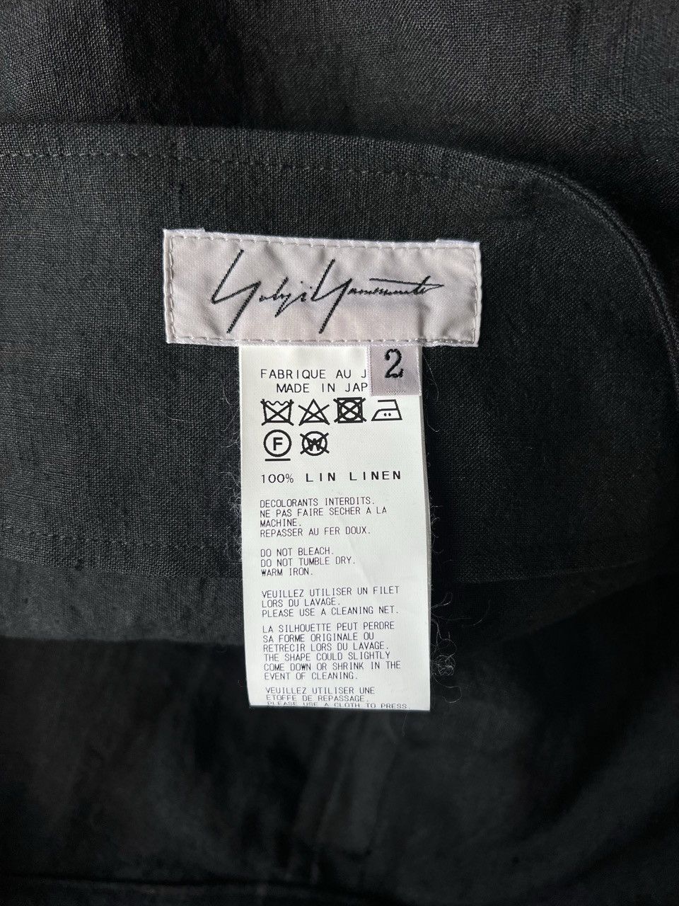 Yohji Yamamoto Yohji Yamamoto Femme Linen Asymmetrical Zip Flare Wrap Skirt Size 29" - 11 Thumbnail