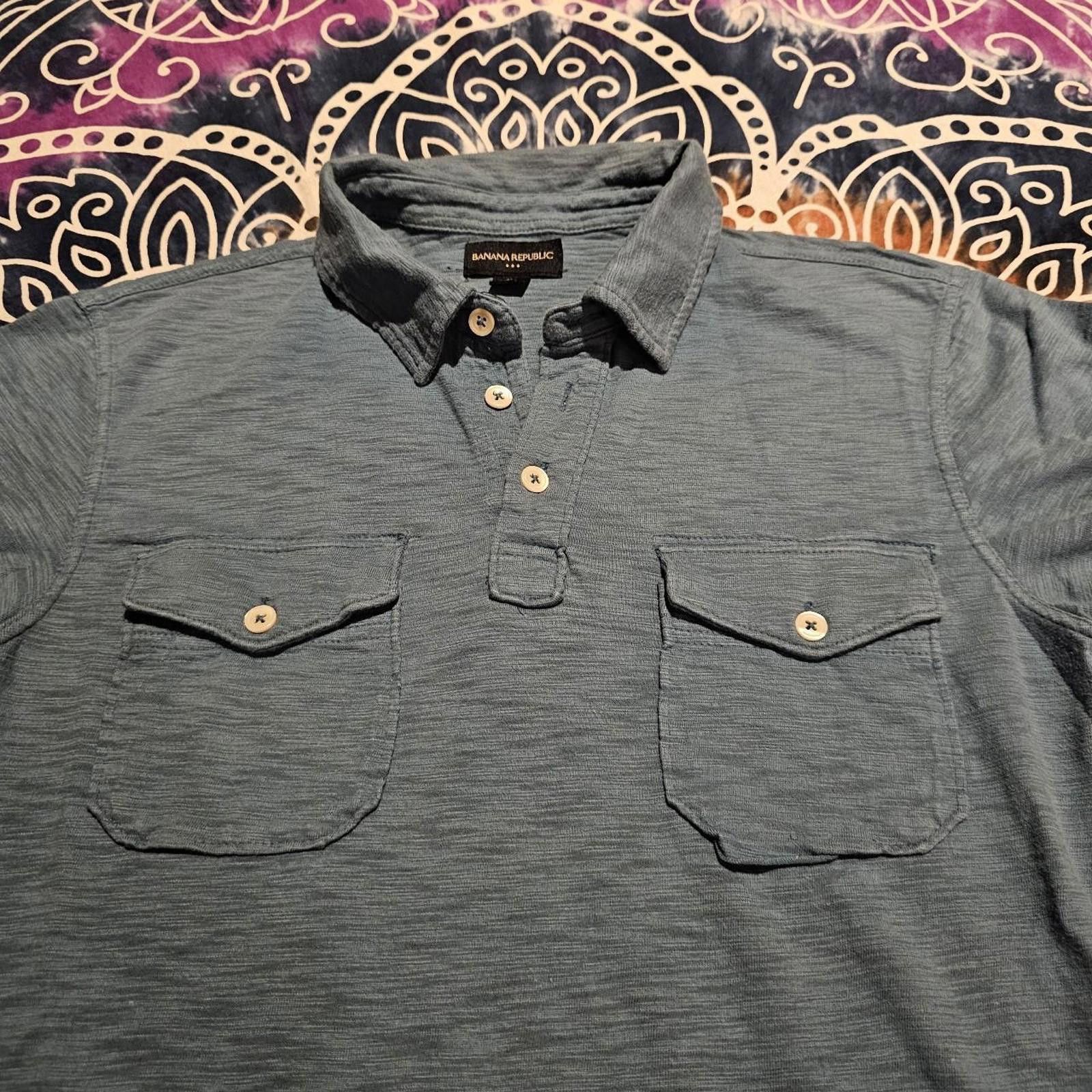 Banana Republic Banana Republic Men's Blue Polo-shirt Size US L / EU 52-54 / 3 - 3 Thumbnail