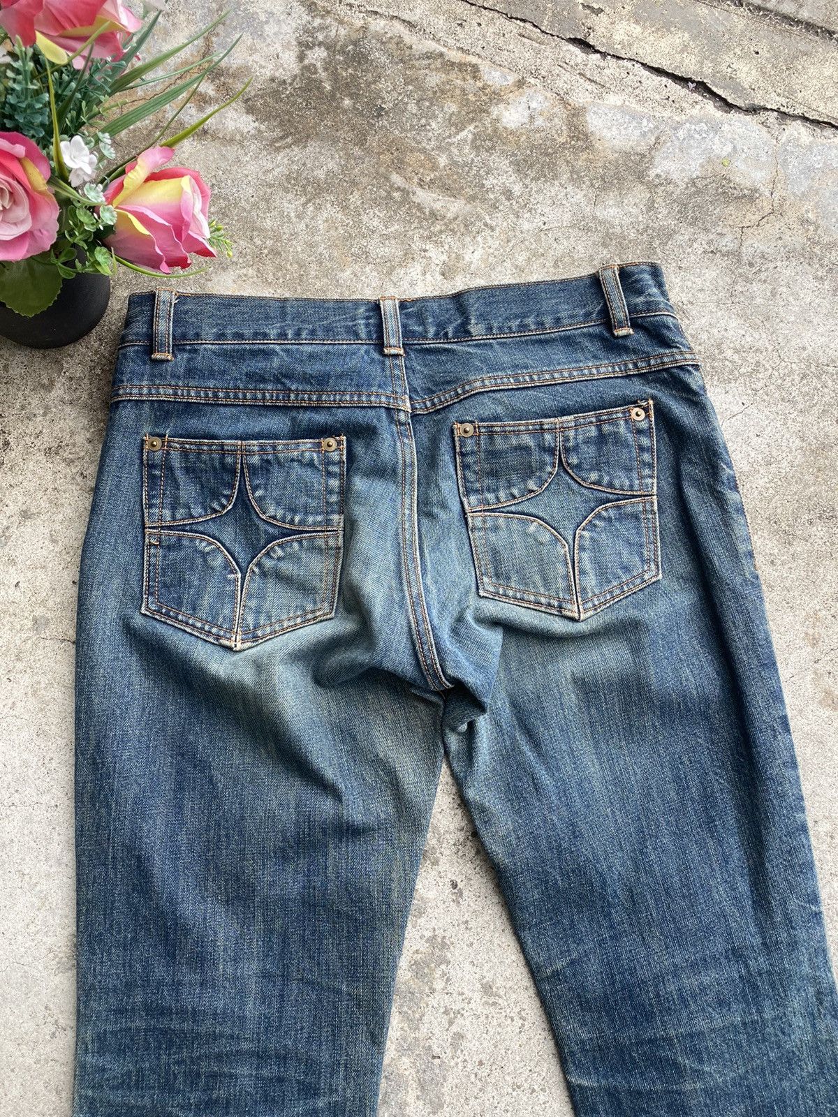 If Six Was Nine 🇯🇵 Vintage Maitresse Flare Denim - Zipper Boot Cut Size 31" - 7 Thumbnail