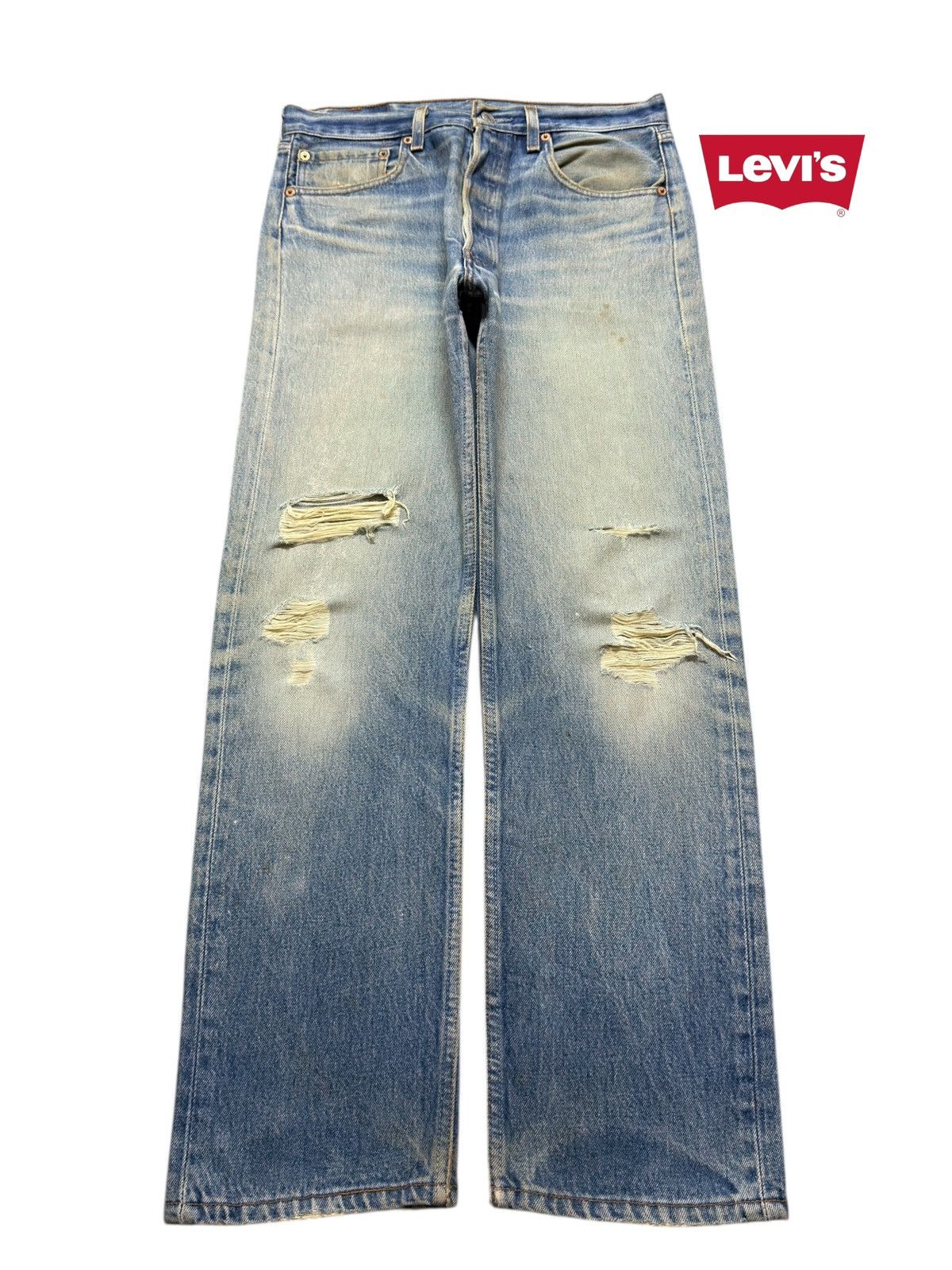 Levi's Vintage 90s Usa Levis 501xx Blue Faded Wash Distressed Jeans Size US 32 / EU 48 - 1 Thumbnail