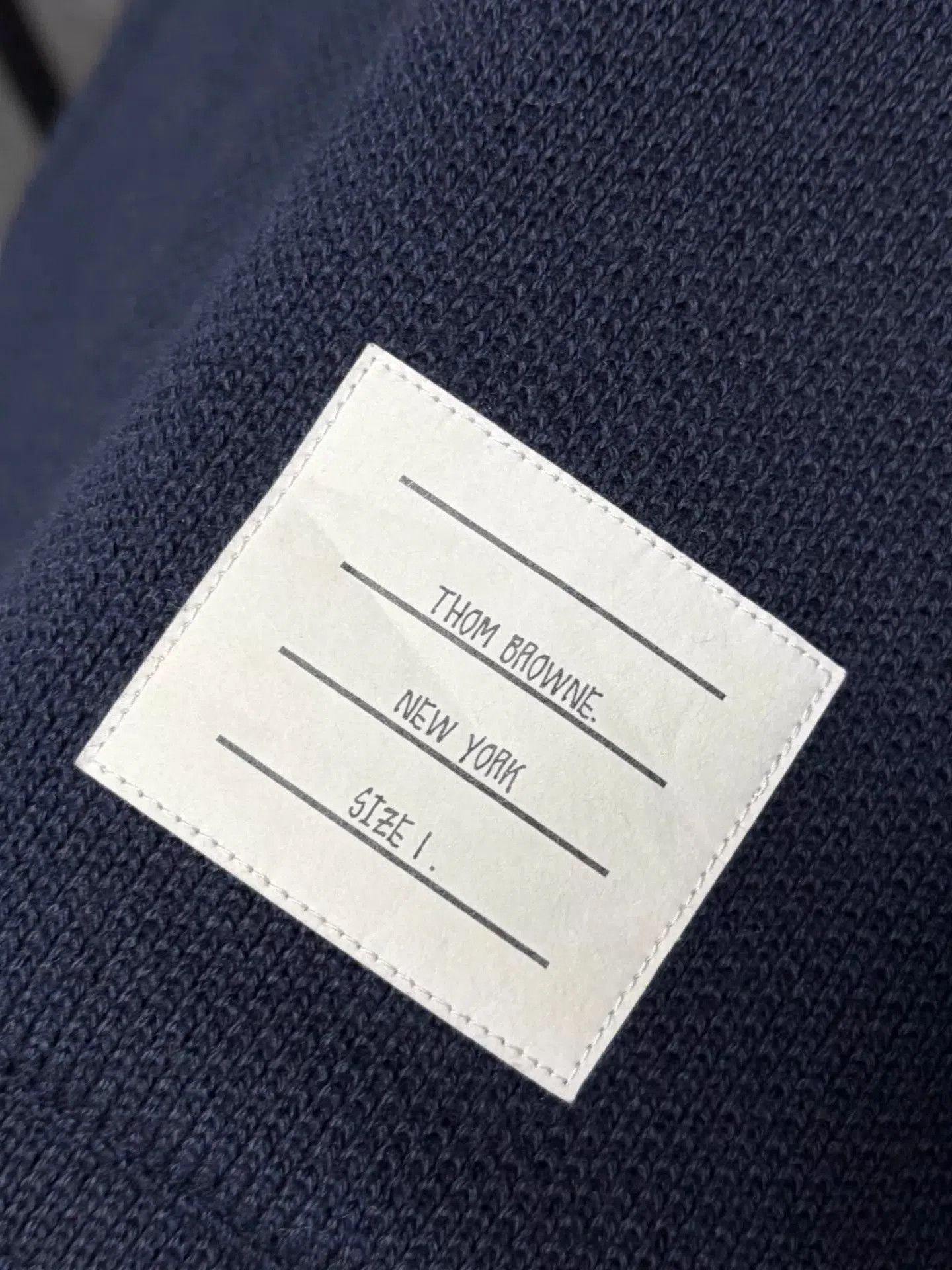 Thom Browne Blue Waffle Knit Hoodie with Kangaroo Pocket. Size US S / EU 44-46 / 1 - 4 Thumbnail