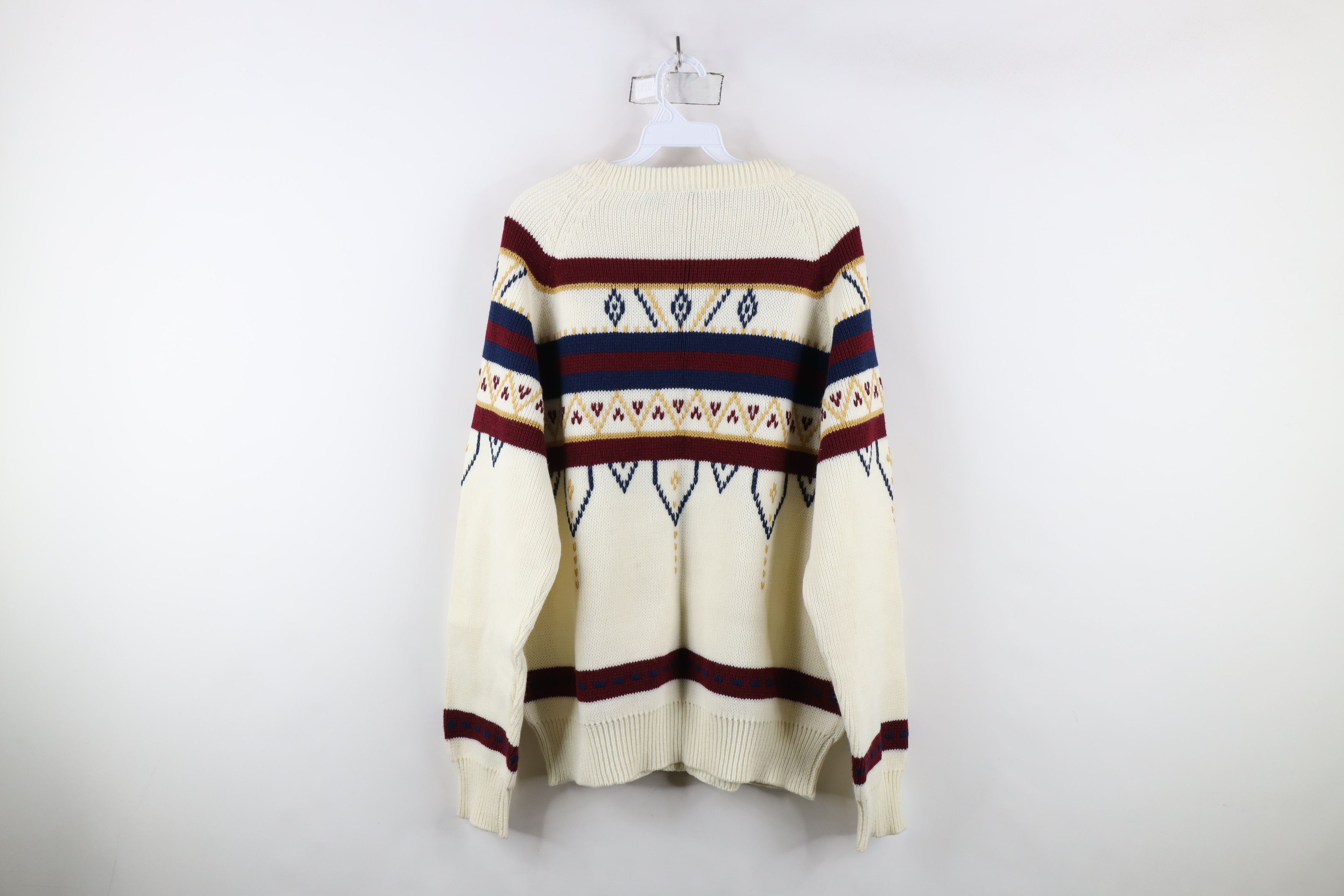 Vintage Deadstock Vintage 60s 70s Streetwear Fair Isle Knit Sweater Size US XL / EU 56 / 4 - 9 Thumbnail