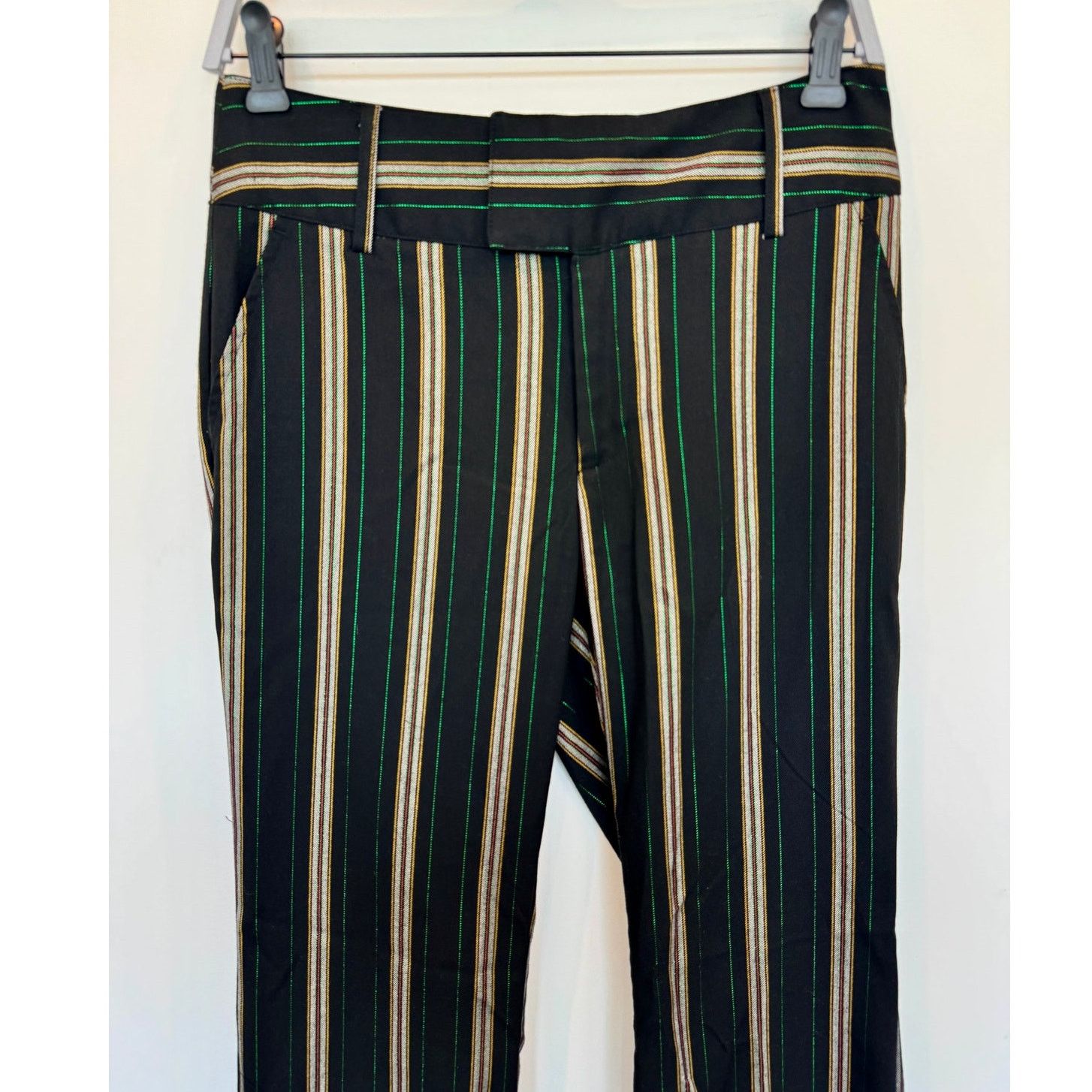 Urban Outfitters Urban Outfitters Y2K Marcella Striped Flare Trousers Size 27" / US 4 / IT 40 - 2 Thumbnail