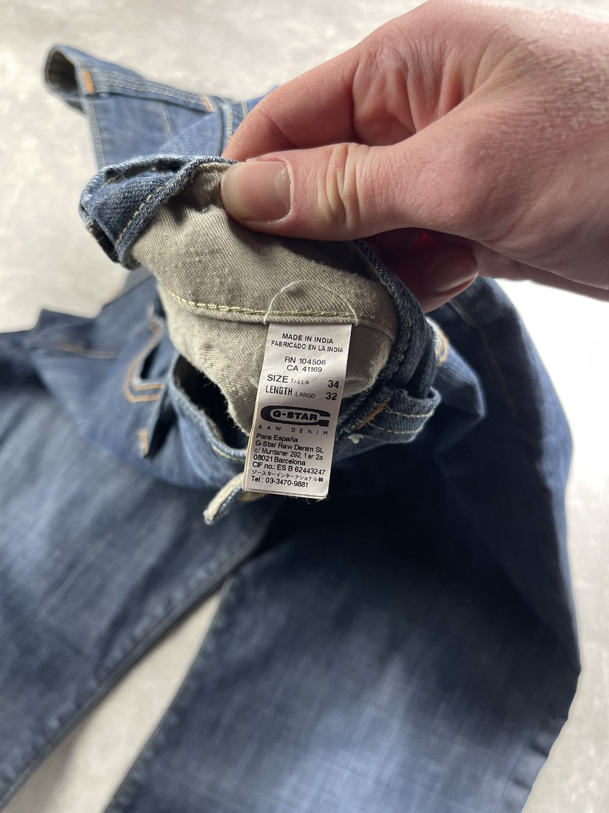 G-Star G Star Raw Core Regular Blue Denim Jeans Made in India Size US 34 / EU 50 - 10 Thumbnail