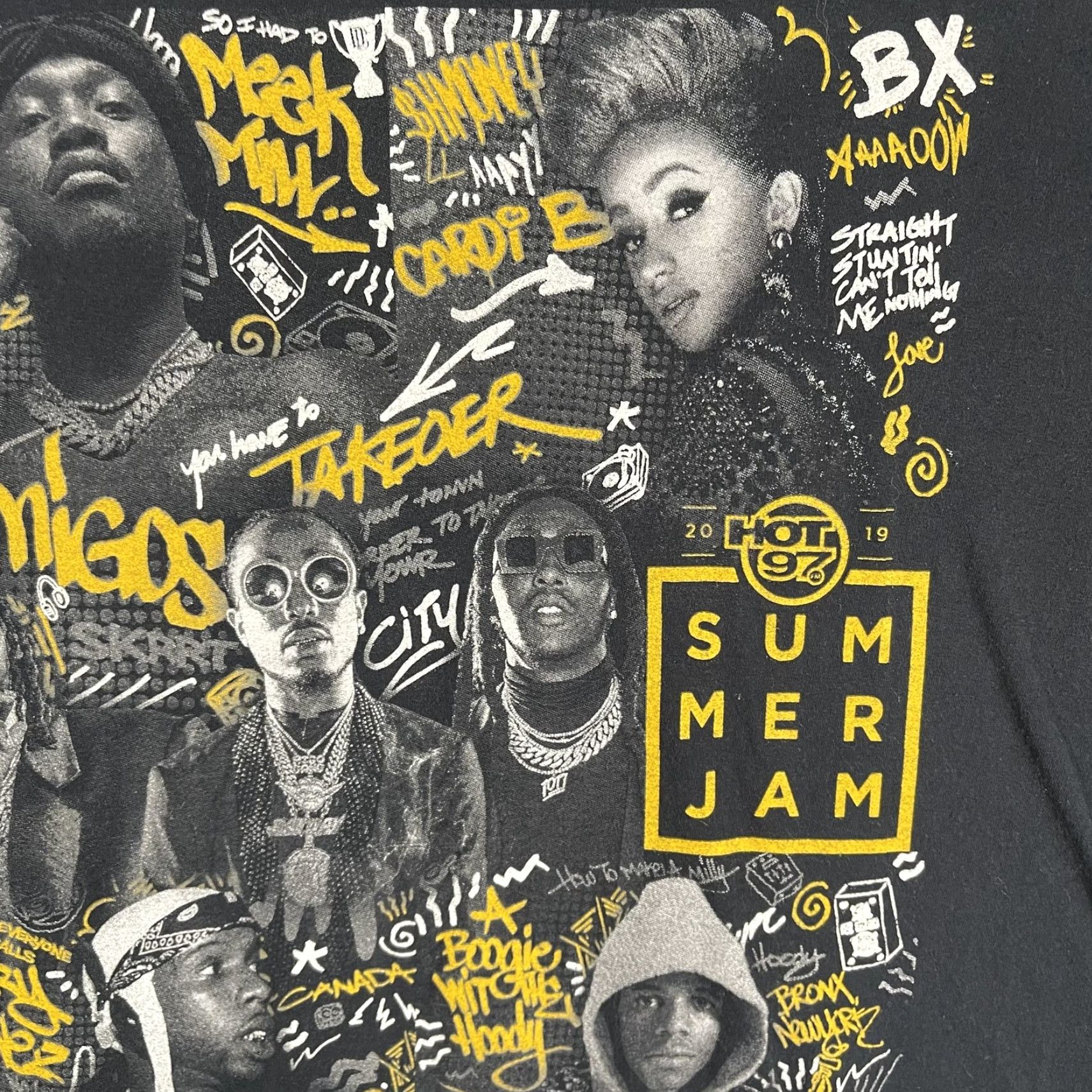 Fruit Of The Loom Hot 97 Summer Jam Shirt Mens XL Black 2019 MetLife Stadium Hip Hop Tee Shirt Size US XL / EU 56 / 4 - 6 Thumbnail