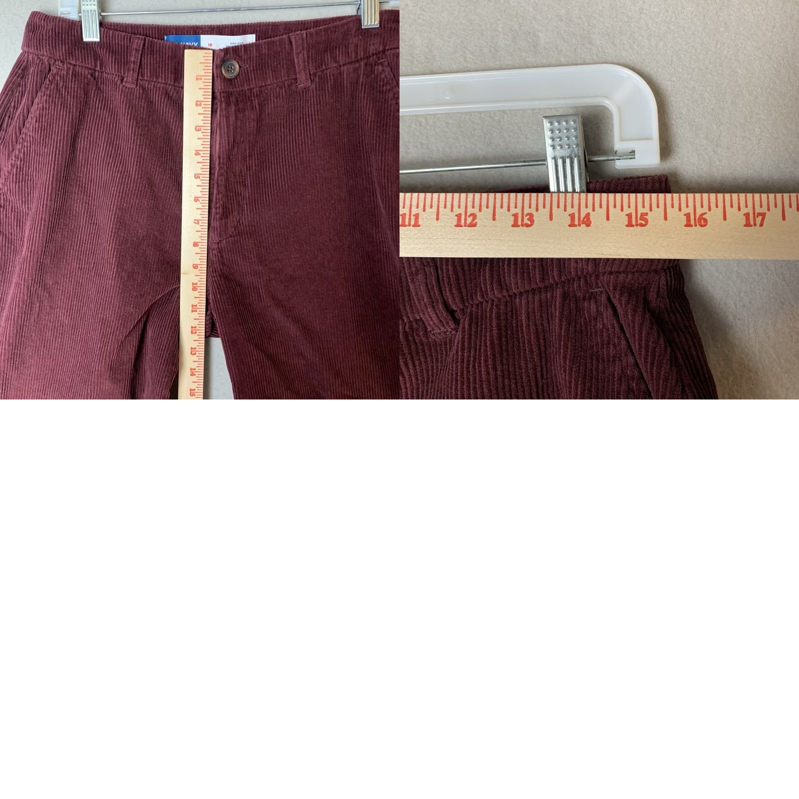 Old Navy Old Navy Pants Womens 10 Maroon High Rise Wide Leg Corduroy Office Siren Y2K Size 32" / US 10 / IT 46 - 8 Thumbnail